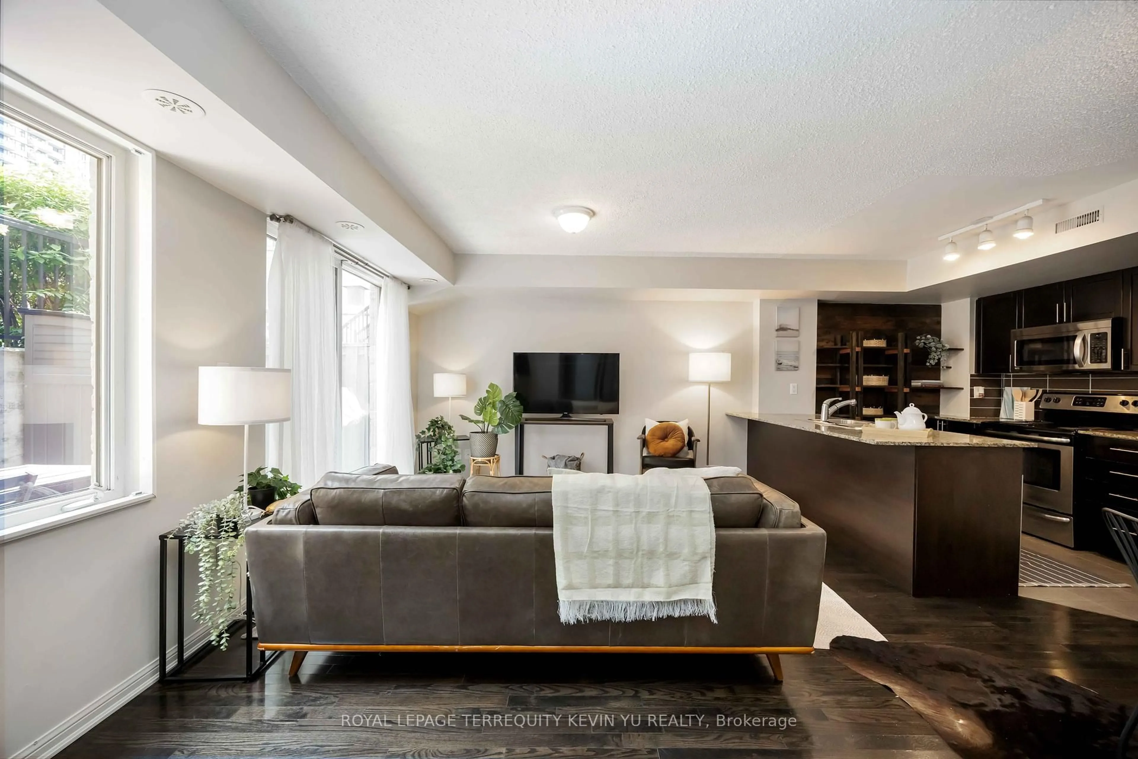 Living room with furniture, unknown for 8 Foundry Ave #163, Toronto Ontario M6H 0A5