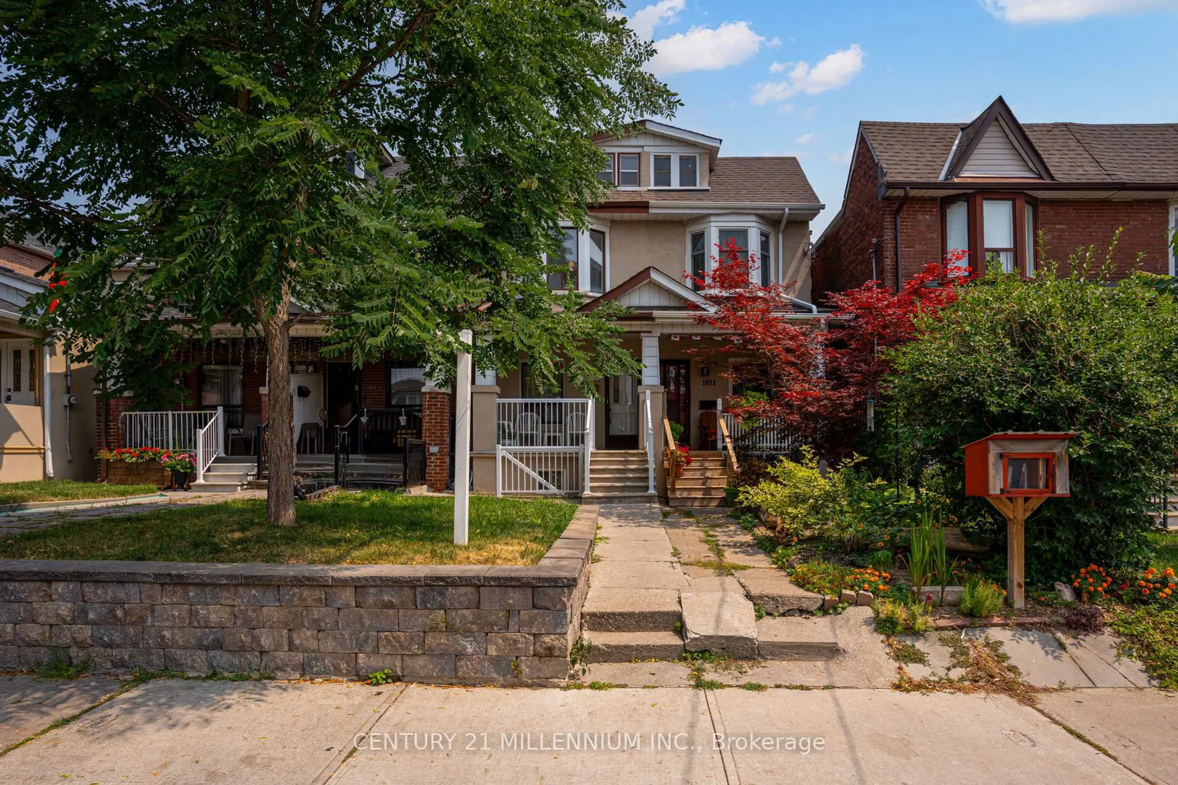 Home with brick exterior material, street for 1011A St Clarens Ave, Toronto Ontario M6H 3X8