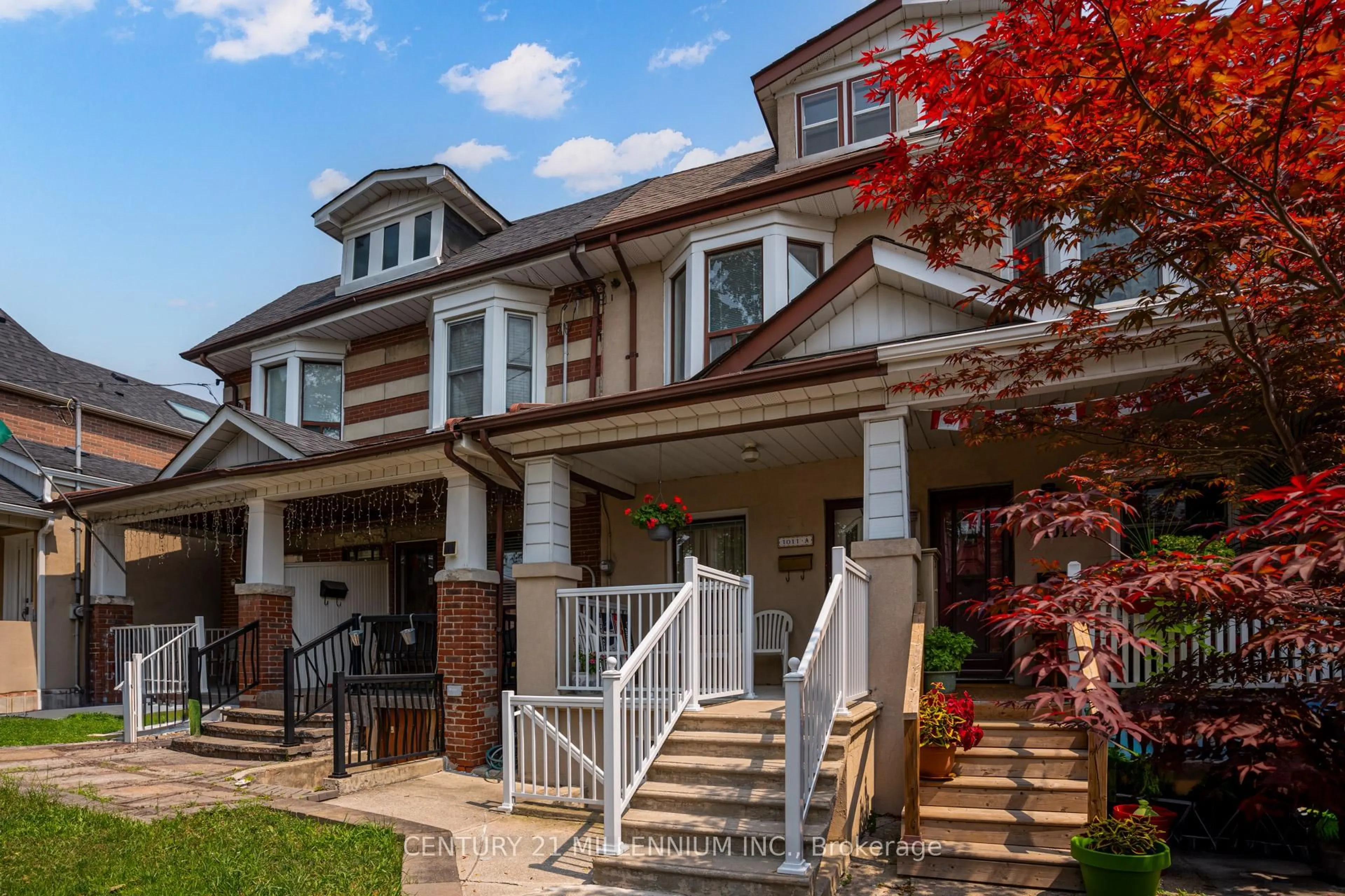 Home with brick exterior material, street for 1011A St Clarens Ave, Toronto Ontario M6H 3X8