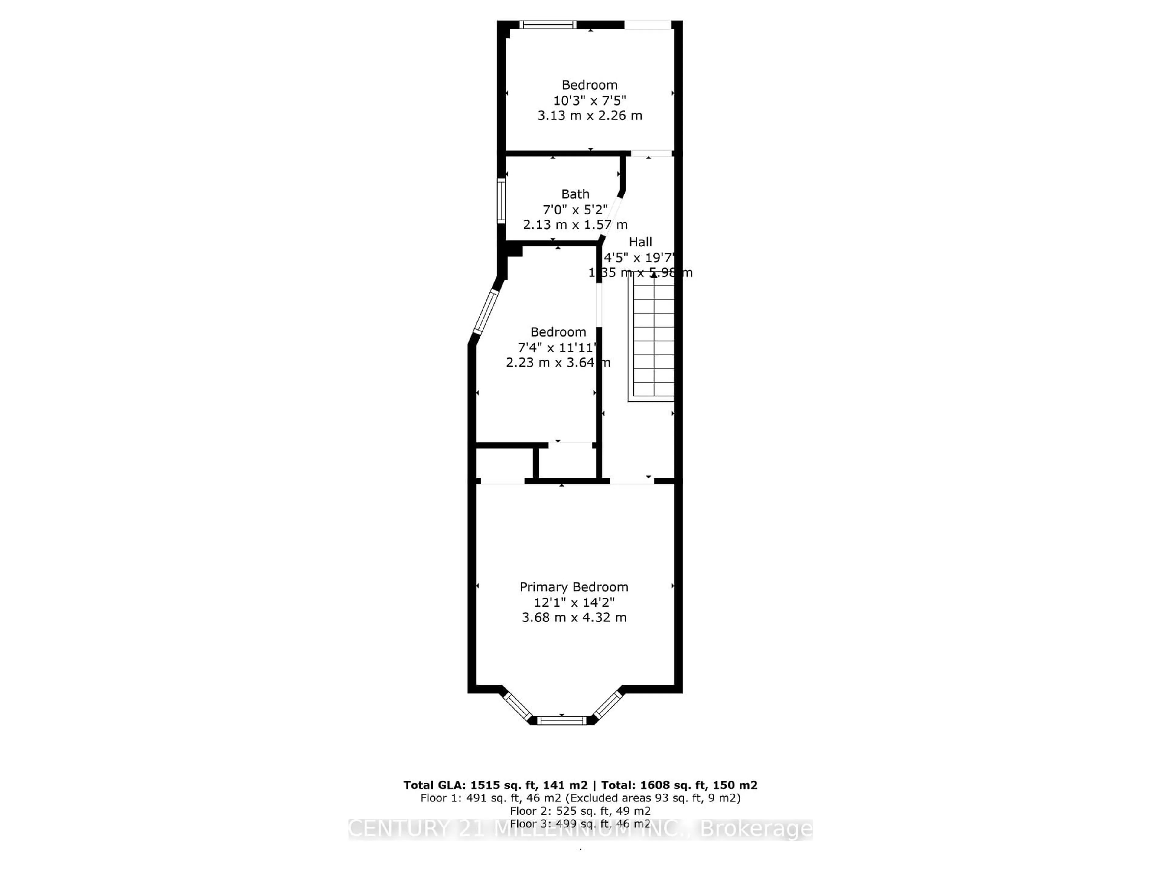 Floor plan for 1011A St Clarens Ave, Toronto Ontario M6H 3X8