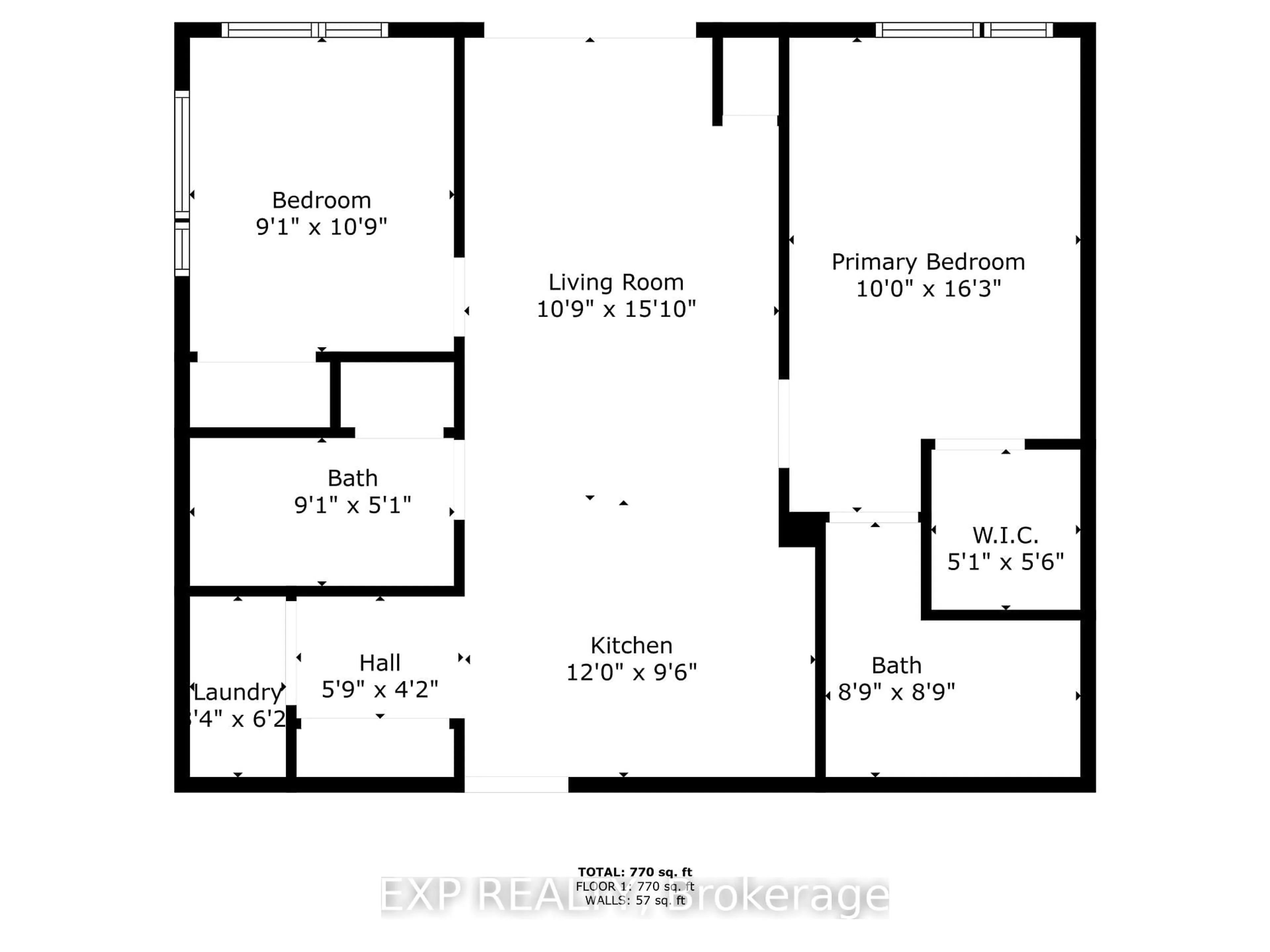 Floor plan for 1105 Leger Way #210, Milton Ontario L9E 1K7