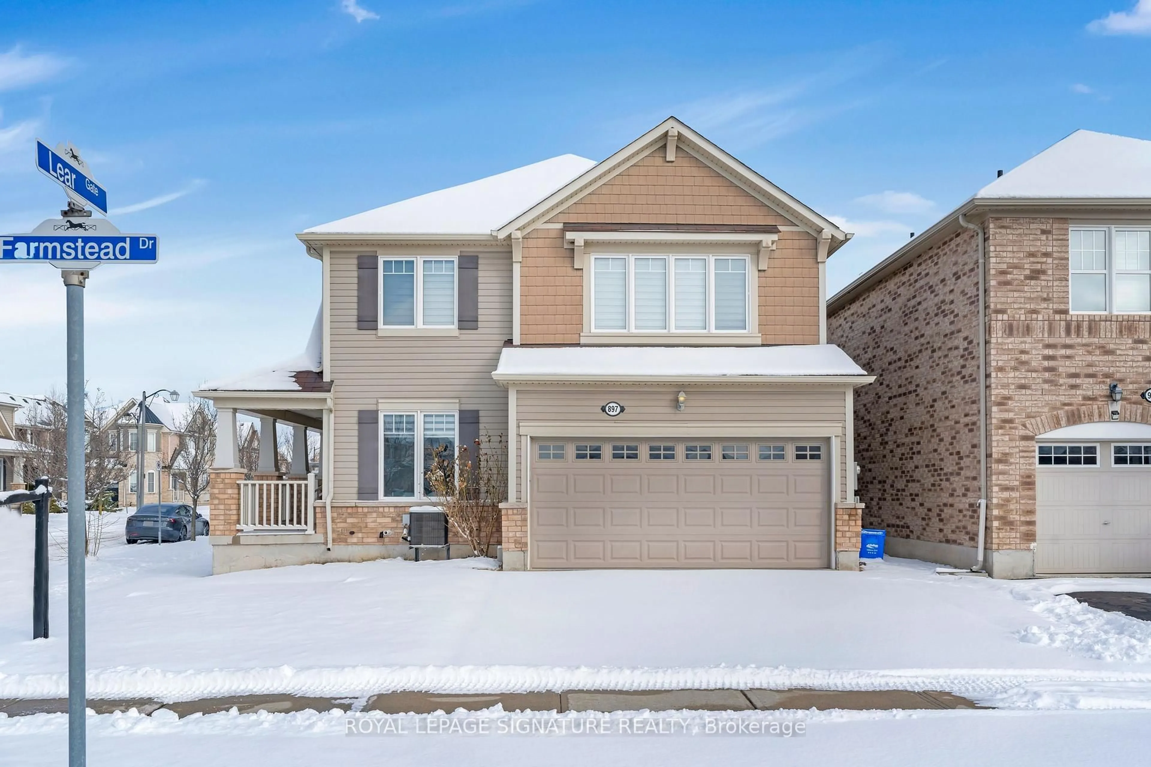 Home with brick exterior material, street for 897 Farmstead Dr, Milton Ontario L9T 8J5