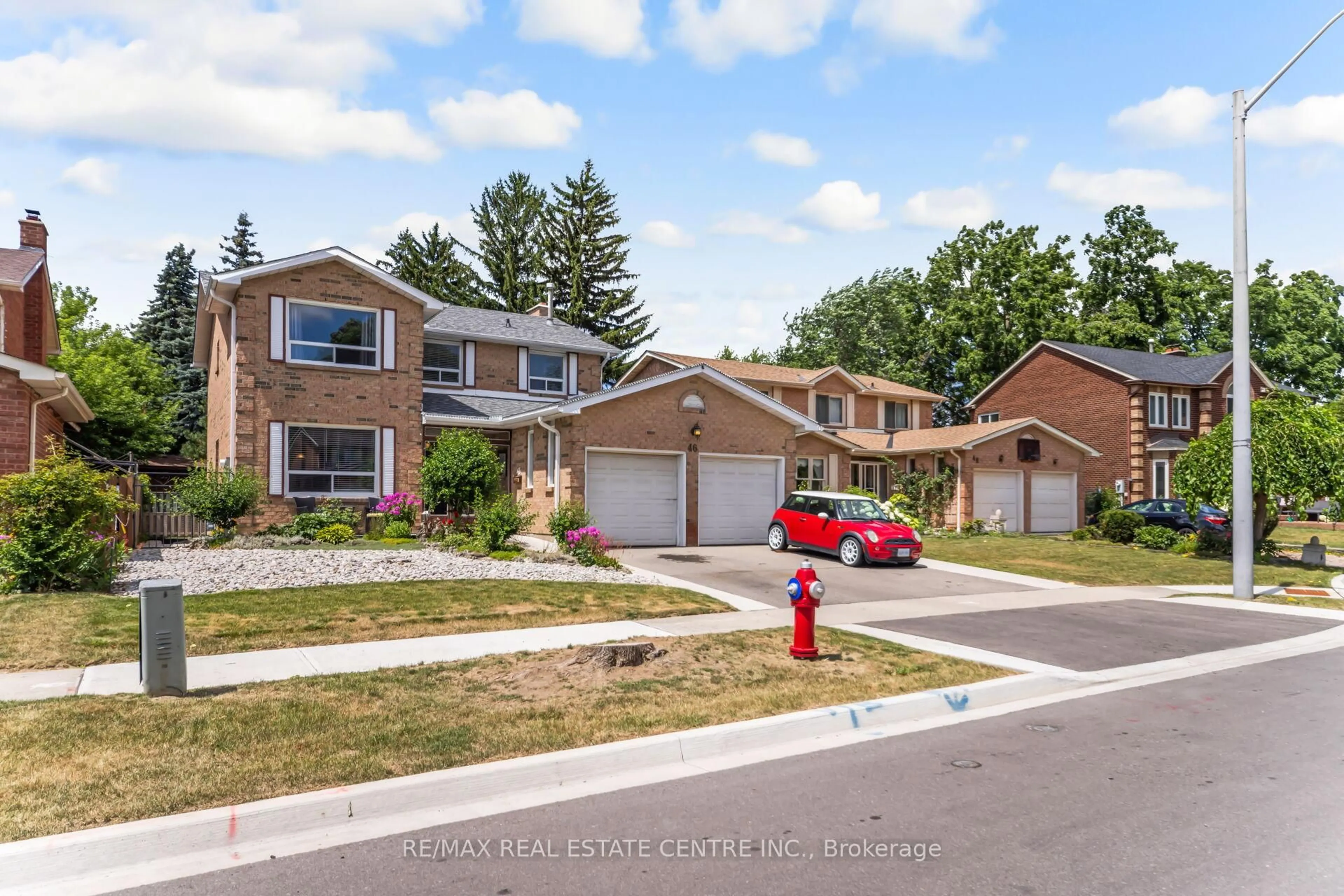 Home with brick exterior material, street for 46 Reeve Rd, Brampton Ontario L6X 2M7