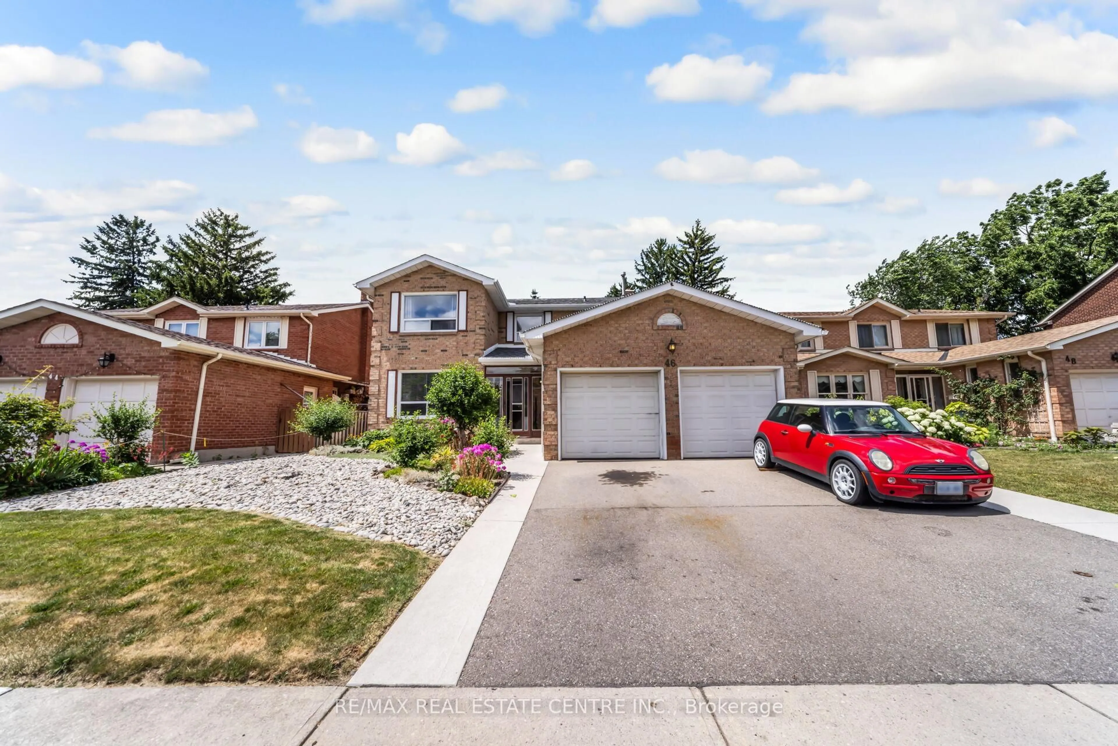 Home with brick exterior material, street for 46 Reeve Rd, Brampton Ontario L6X 2M7
