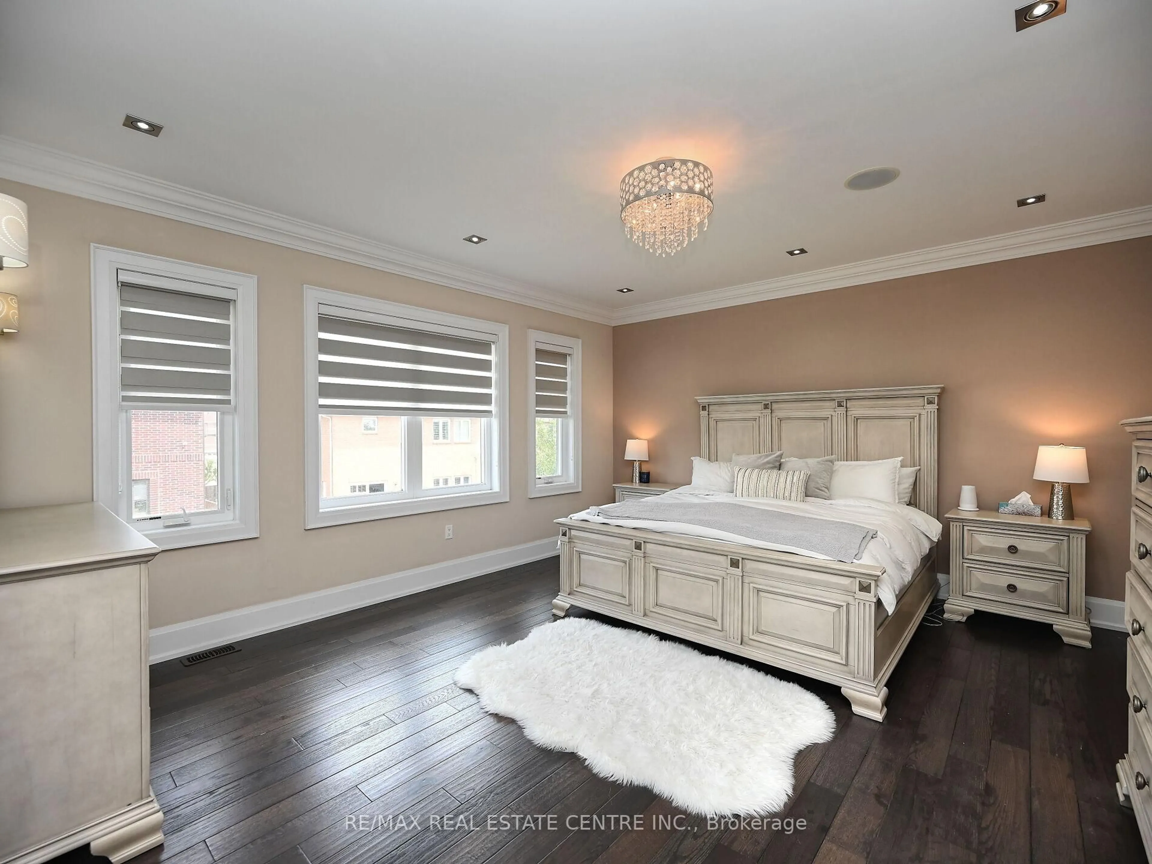 Bedroom with bed, wood/laminate floor for 2459 Nichols Dr, Oakville Ontario L6H 6T2