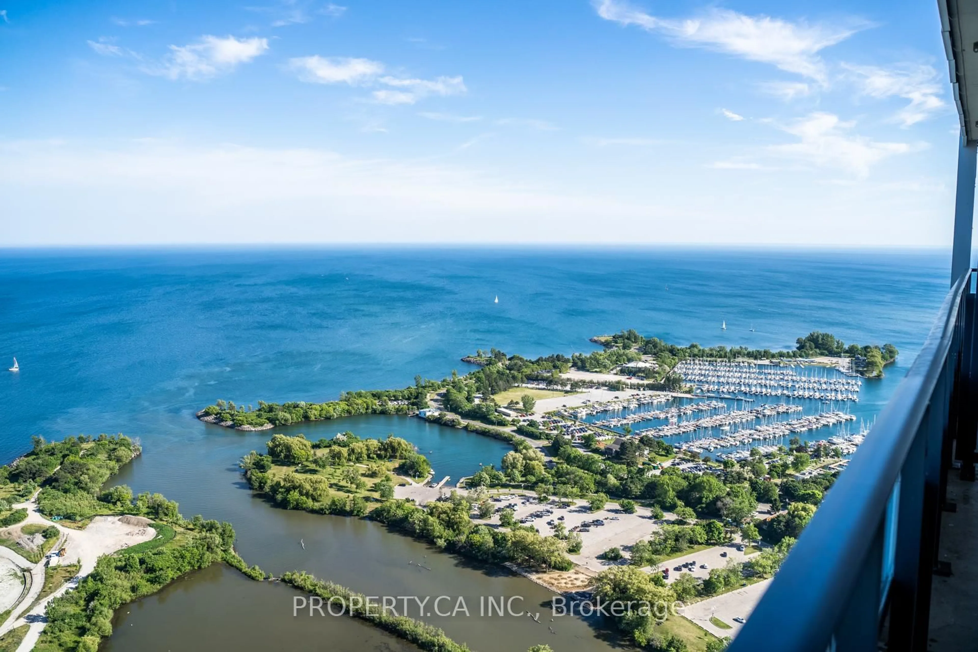 A pic from outside/outdoor area/front of a property/back of a property/a pic from drone, water/lake/river/ocean view for 30 Shore Breeze Dr #4909, Toronto Ontario M8V 1A1