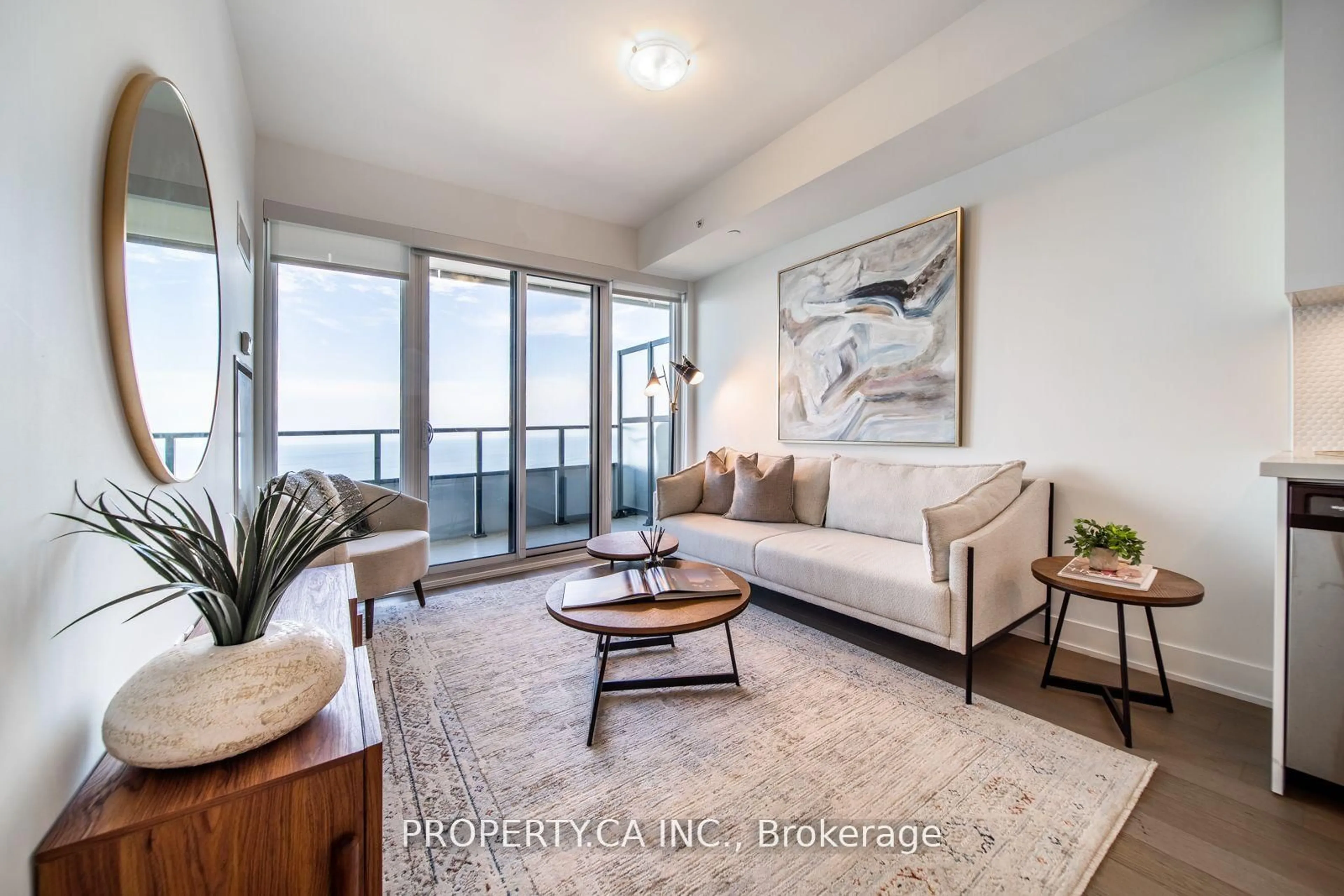 Living room with furniture, unknown for 30 Shore Breeze Dr #4909, Toronto Ontario M8V 1A1