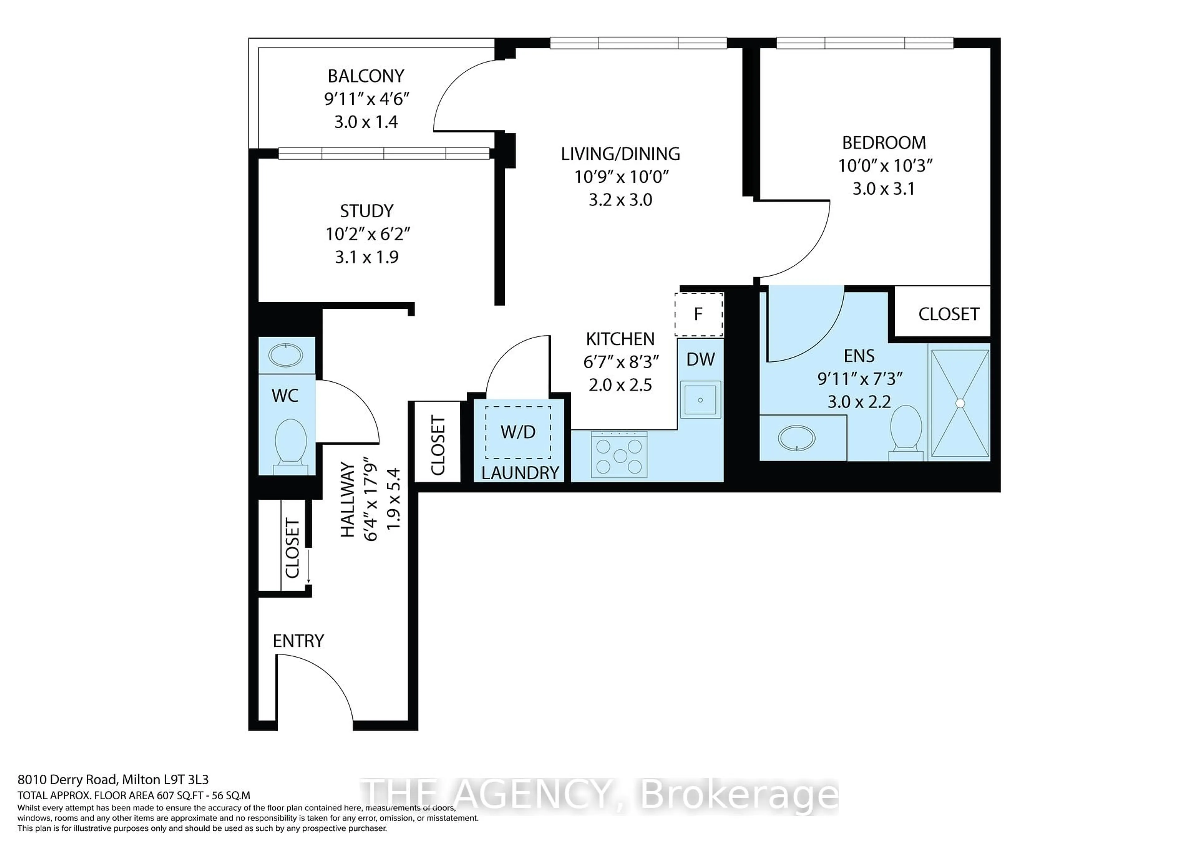 Floor plan for 8010 DERRY Rd #1009, Milton Ontario L9T 3L3
