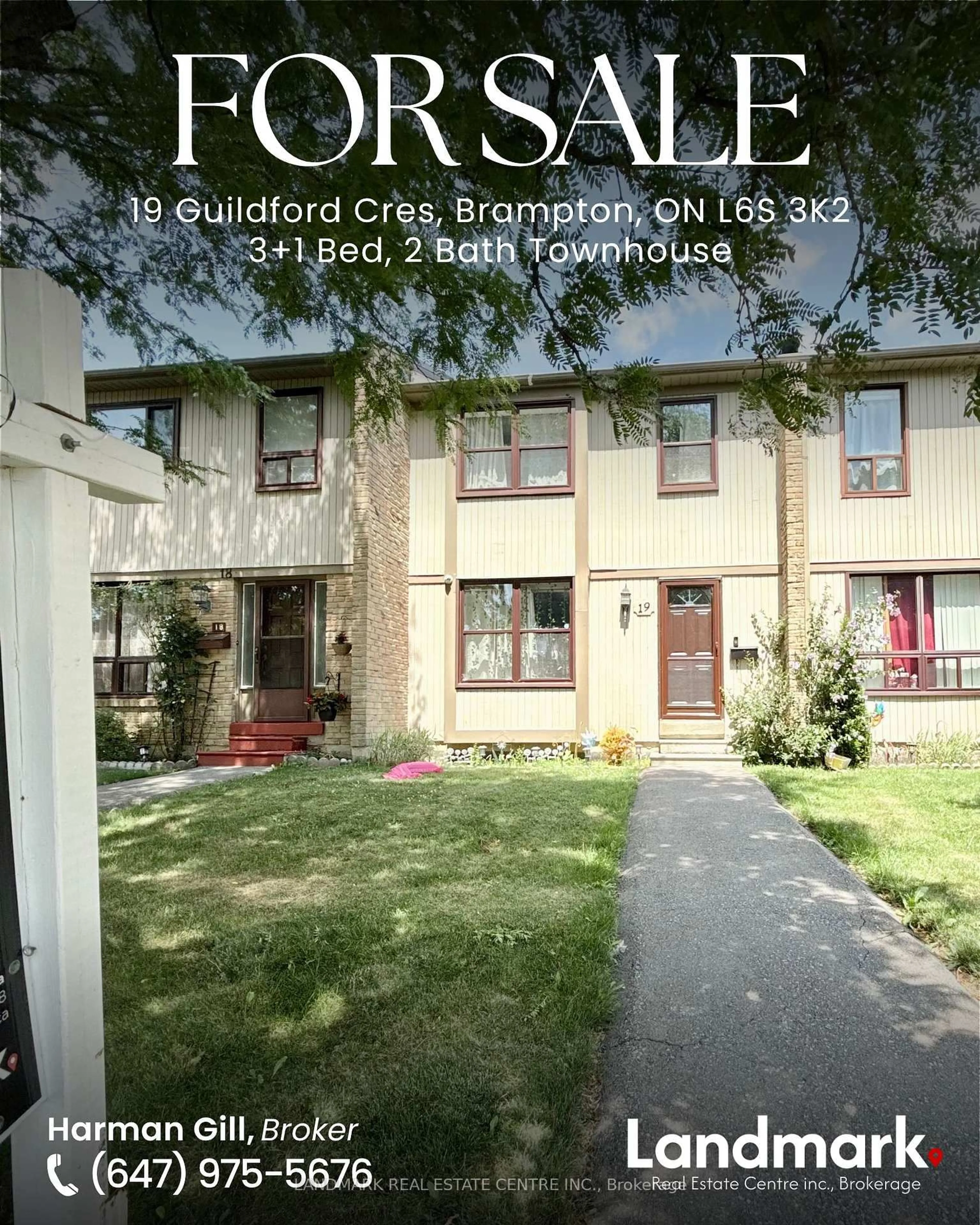 A pic from outside/outdoor area/front of a property/back of a property/a pic from drone, street for 19 Guildford Cres, Brampton Ontario L6S 3K2