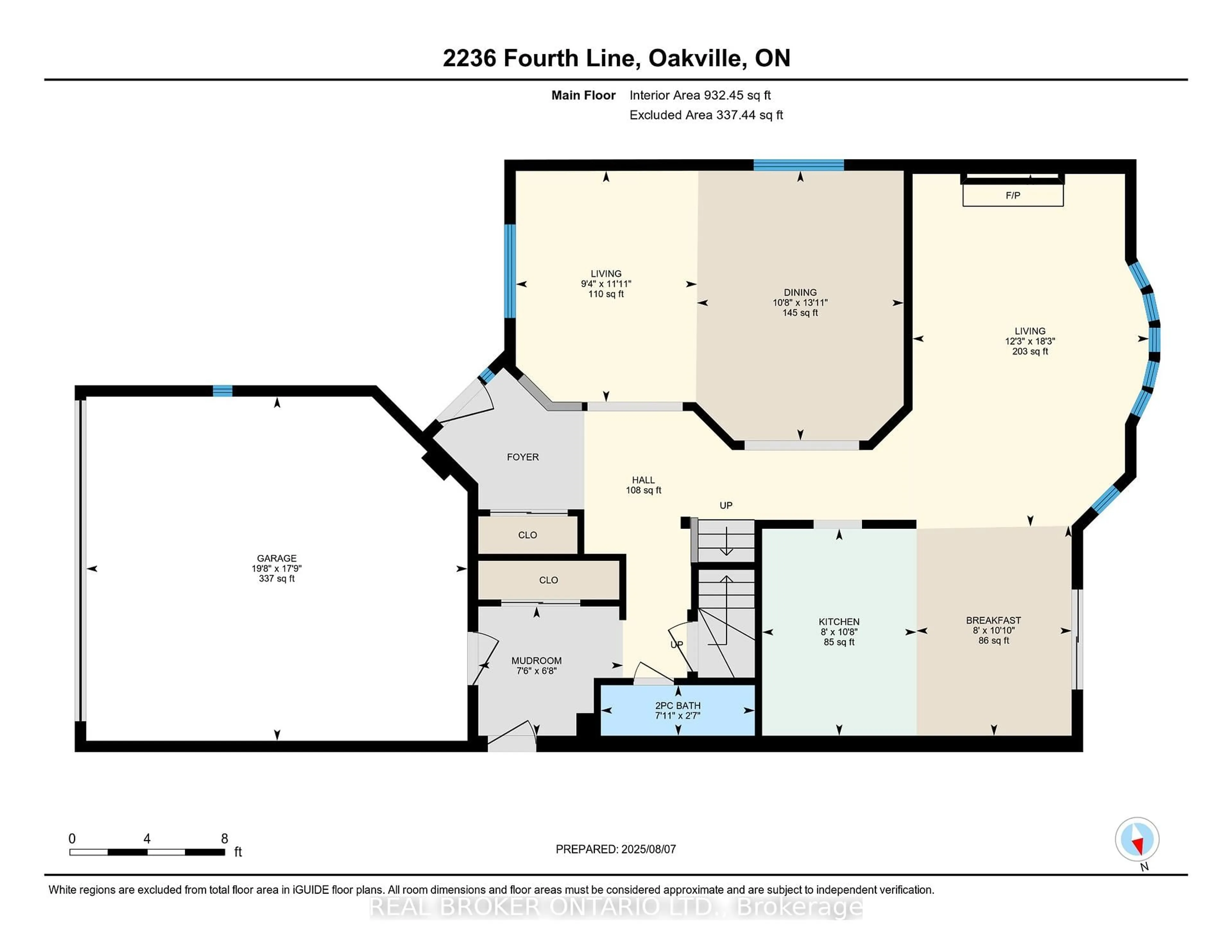 Floor plan for 2236 4th Line, Oakville Ontario L6M 3S9