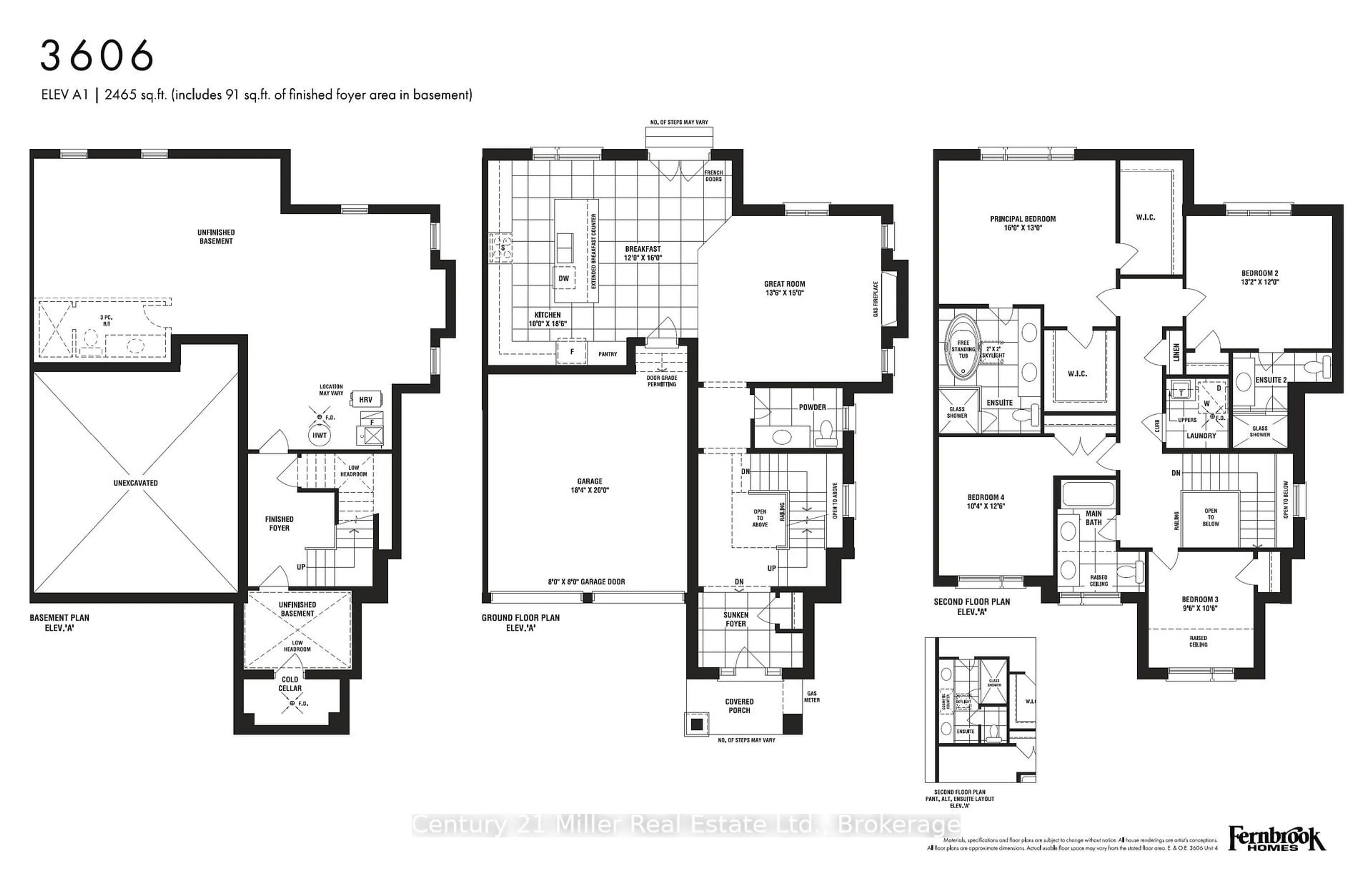 Floor plan for Lot 4 Owlsnest Way, Oakville Ontario L6M 4G3