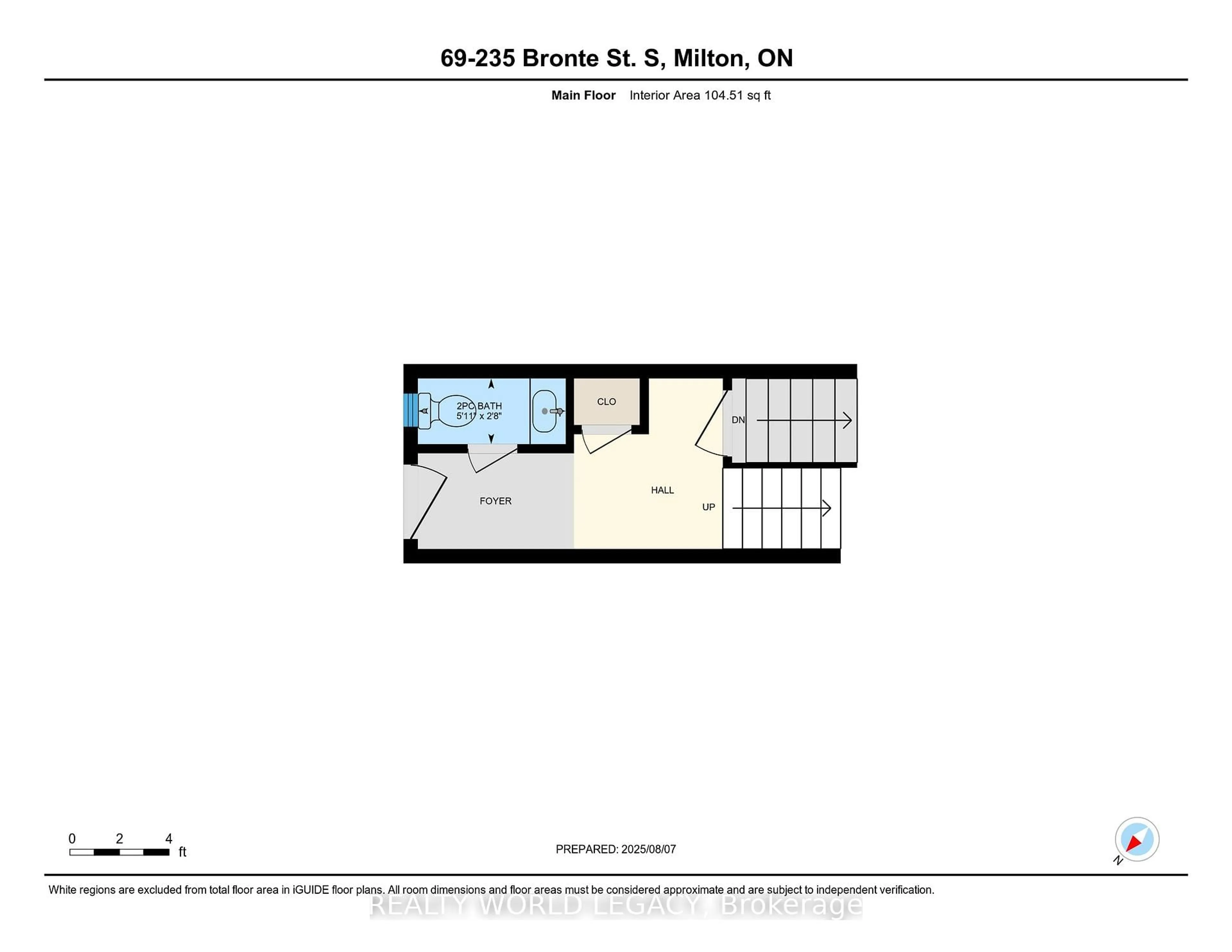 Floor plan for 235 Bronte St #69, Milton Ontario L9T 3V8