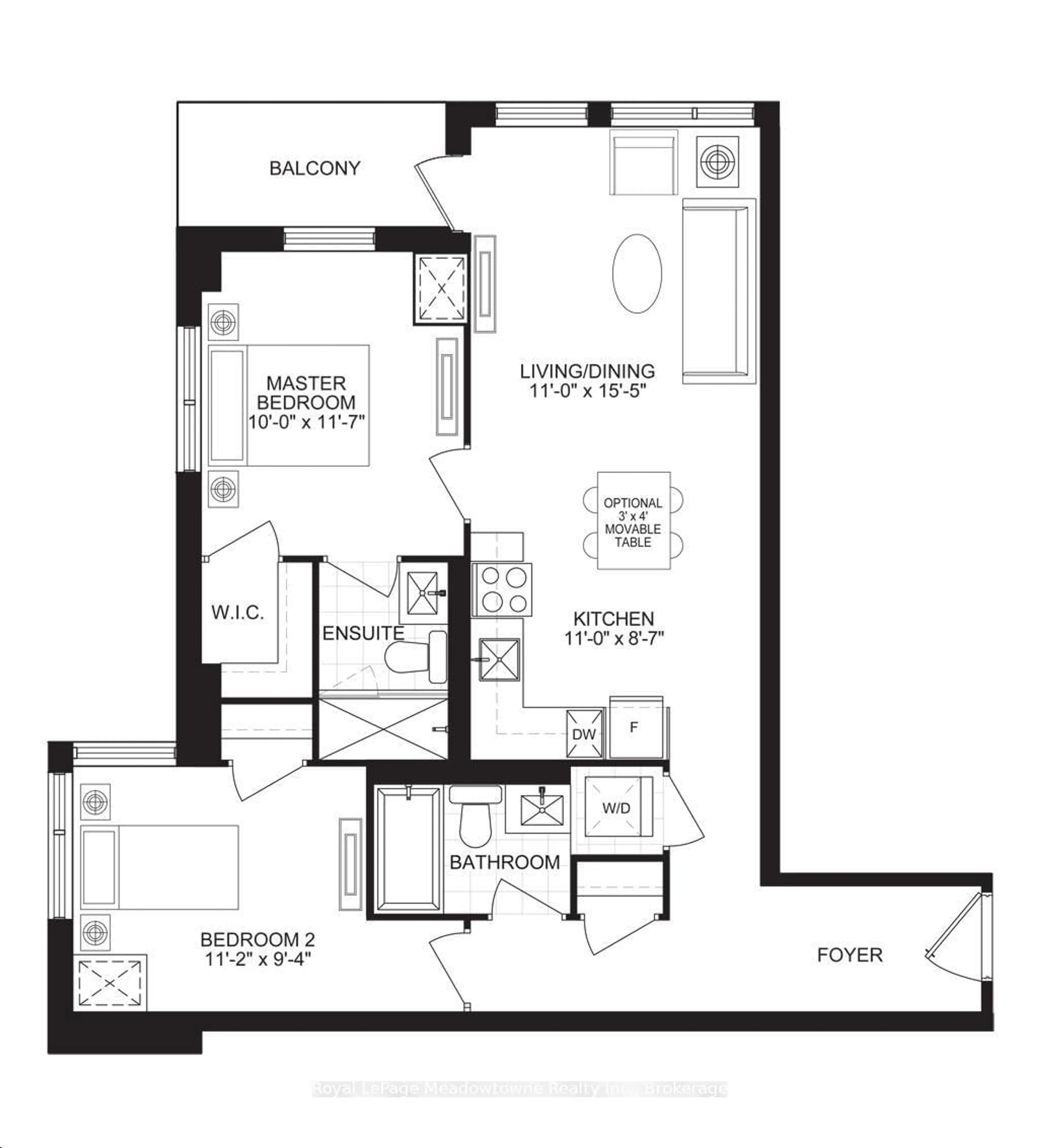 Floor plan for 2343 KHALSA Gate #618, Oakville Ontario L6M 5R6