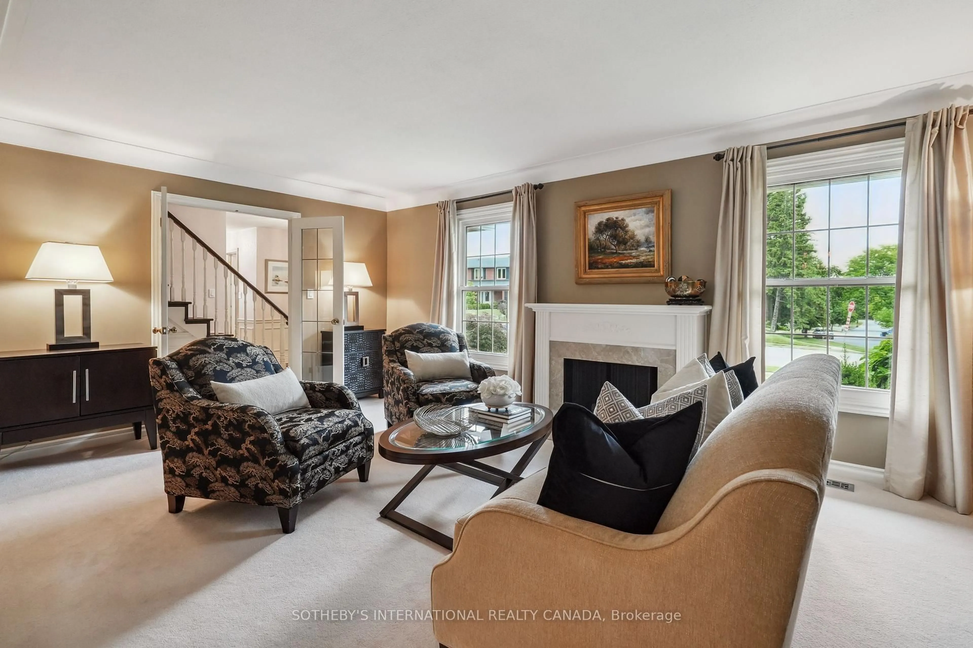 Living room with furniture, unknown for 1926 Kerns Rd, Burlington Ontario L7P 3A5