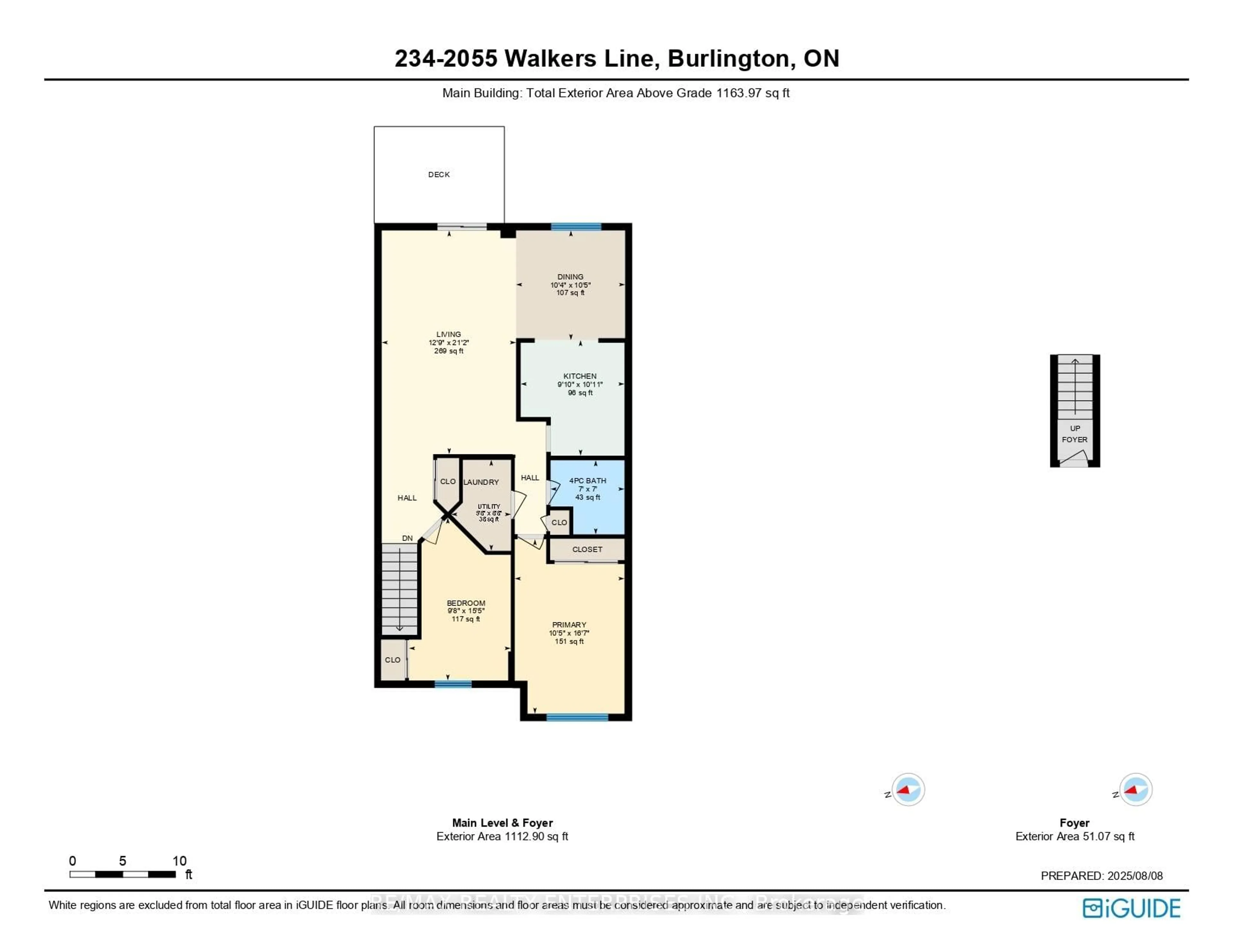 Floor plan for 2055 Walkers Line #234, Burlington Ontario L7M 4B5