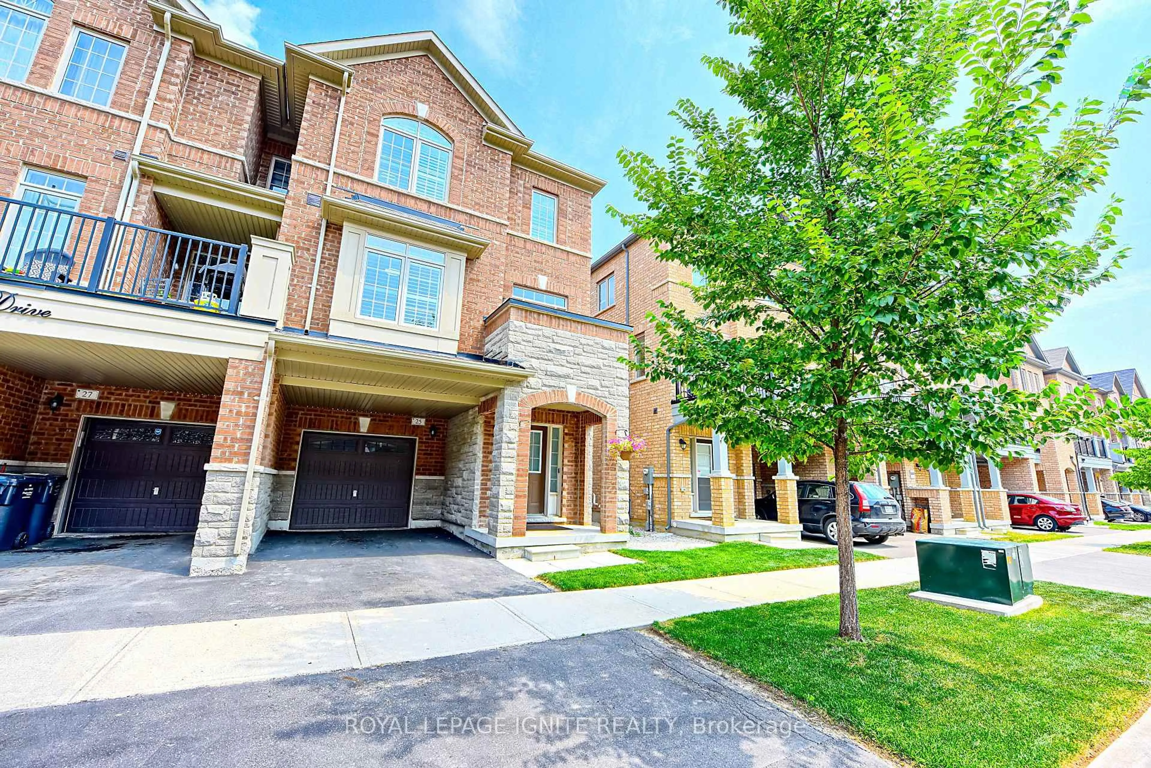 Home with brick exterior material, street for 25 Haymarket Dr, Brampton Ontario L7A 5C3