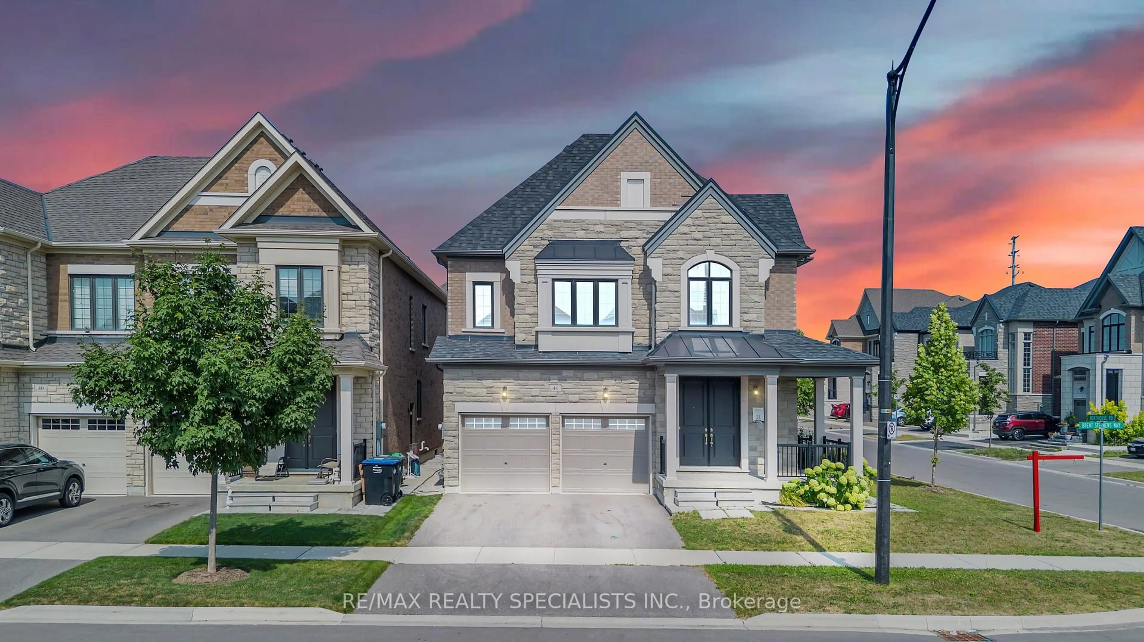 Home with brick exterior material, street for 44 Brent Stephens Way, Brampton Ontario L7A 0C3