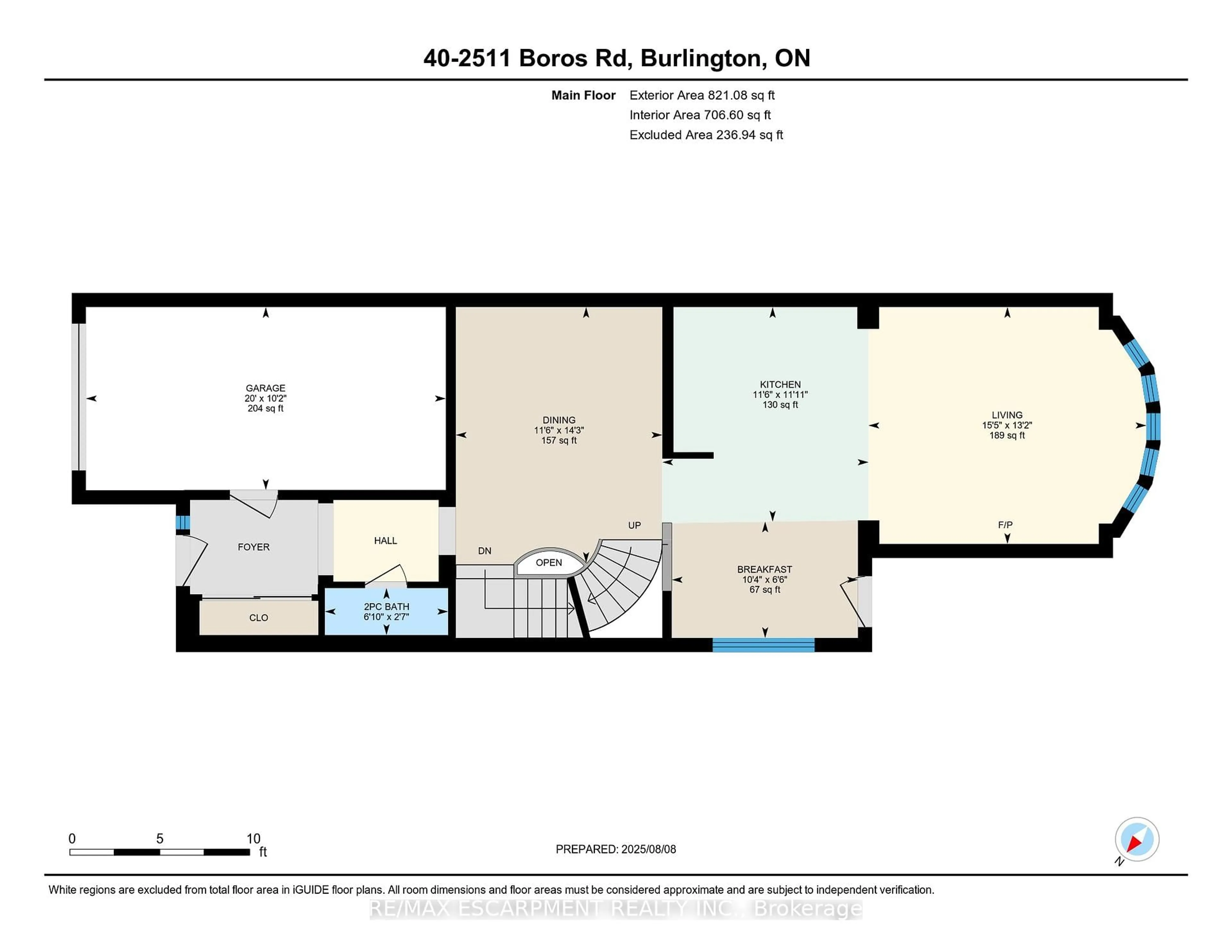 Floor plan for 2511 Boros Rd #40, Burlington Ontario L7M 5B2