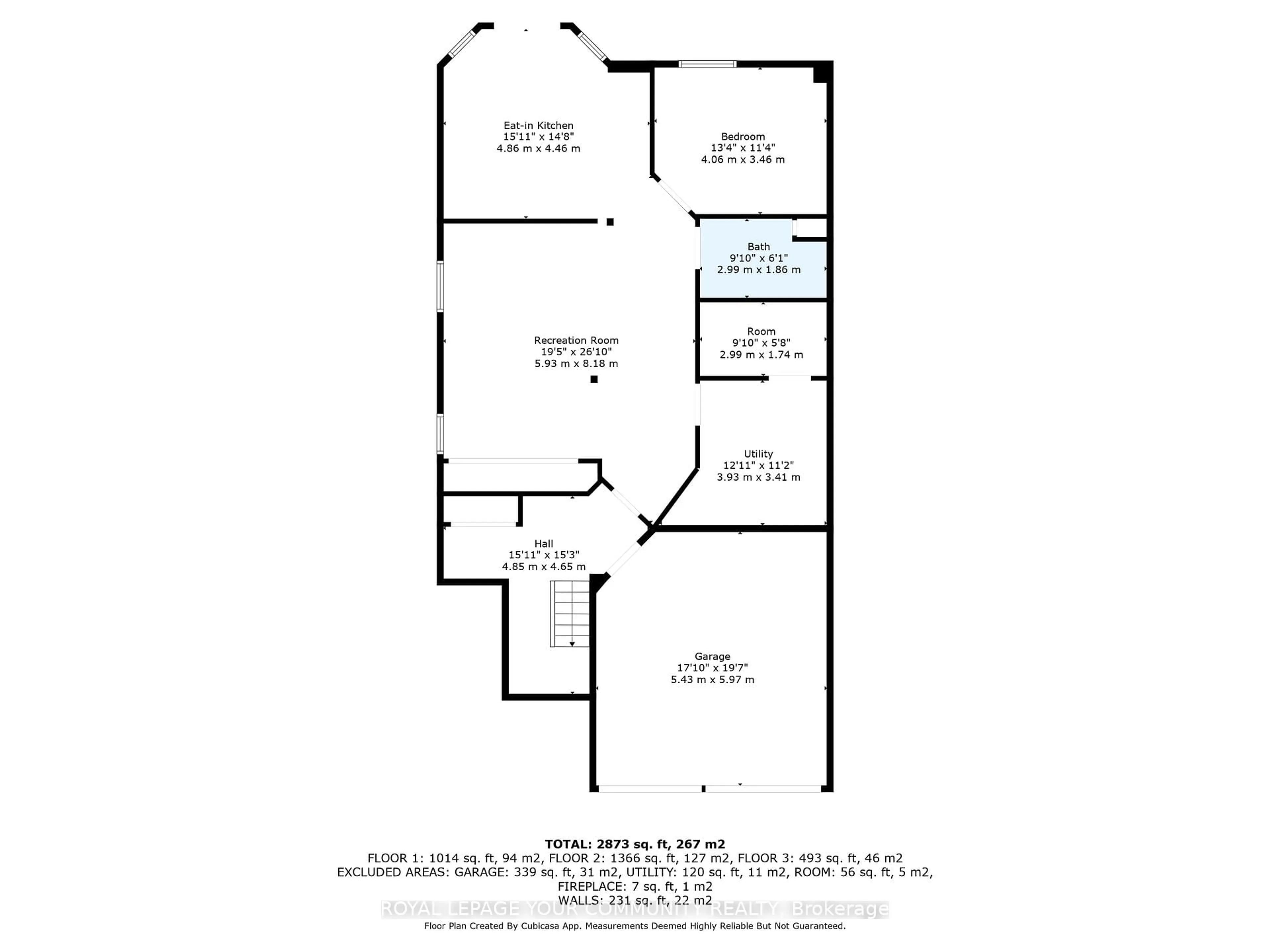 Floor plan for 6926 Early Settler Row, Mississauga Ontario L5W 1C1