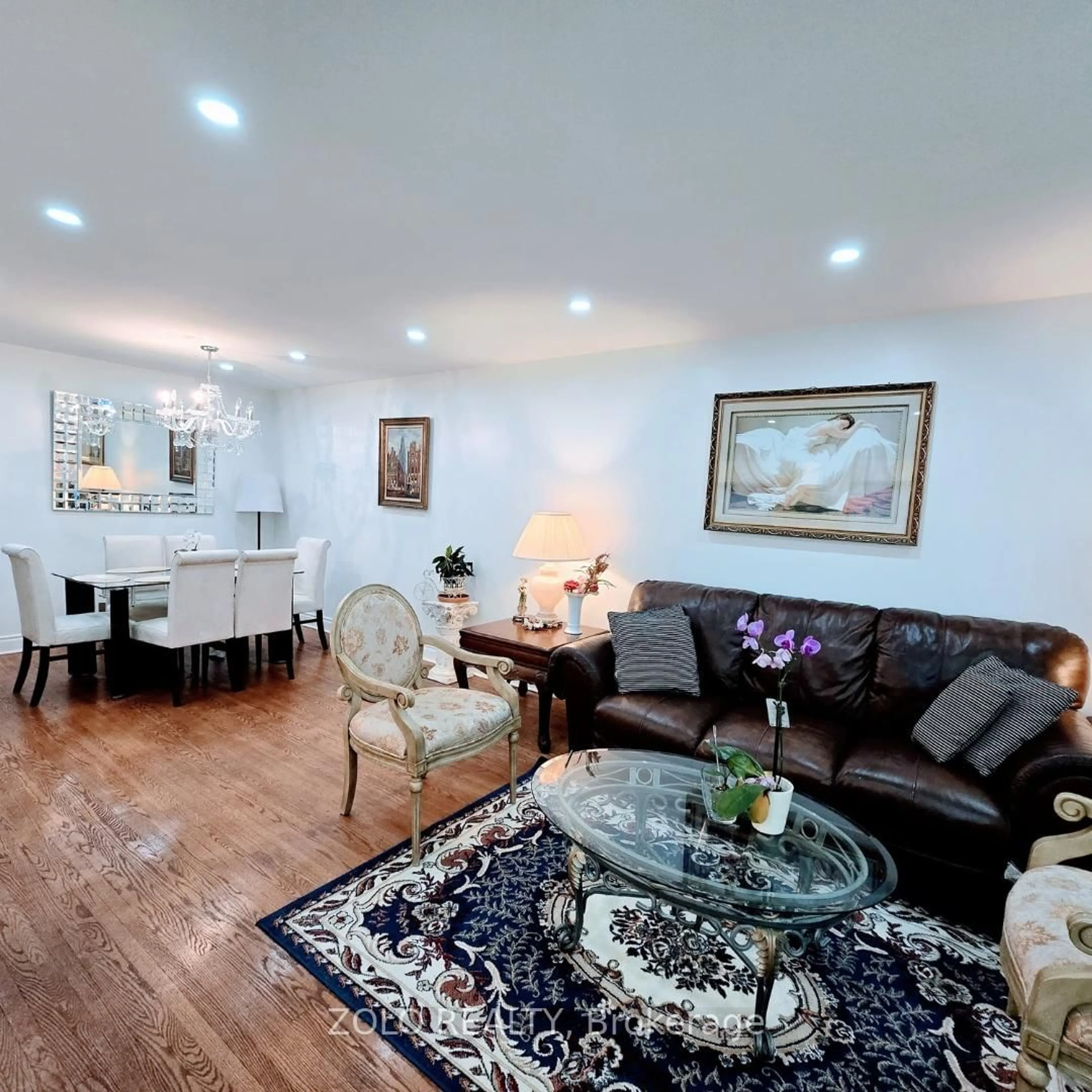 Living room with furniture, wood/laminate floor for 6 Gotham Crt, Toronto Ontario M6M 2N8