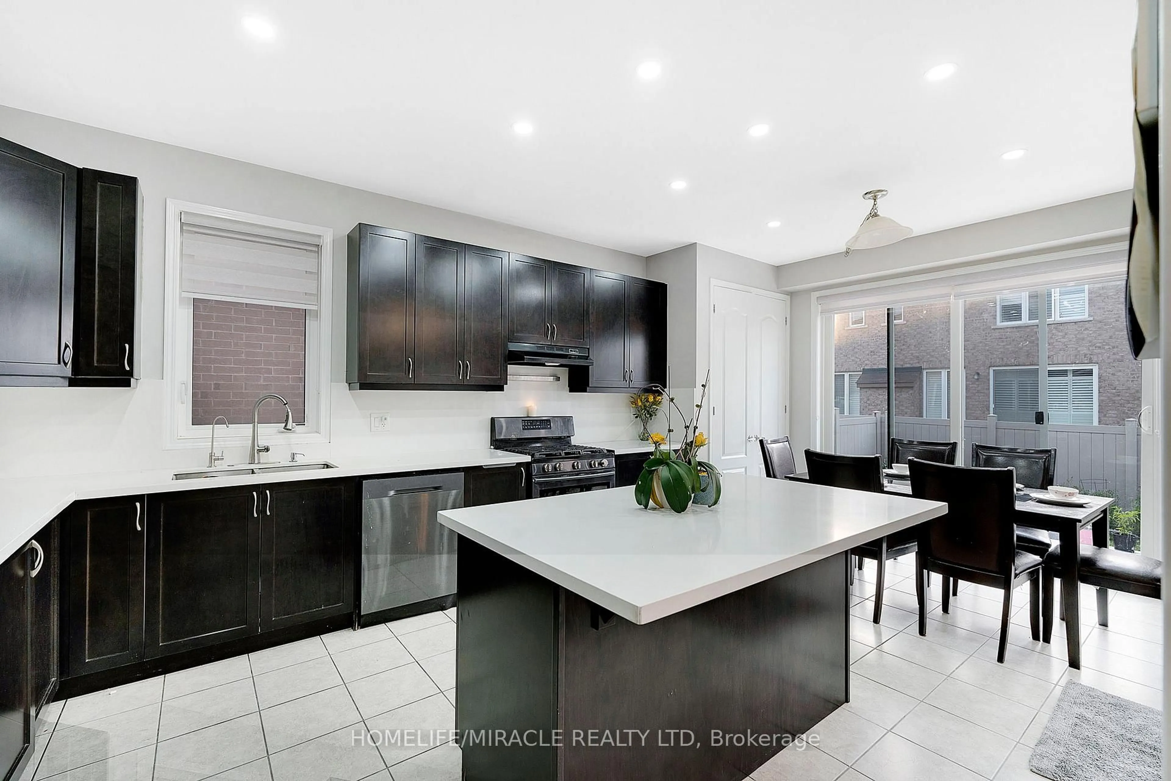 Contemporary kitchen, ceramic/tile floor for 69 Mincing Tr, Brampton Ontario L7A 4S9
