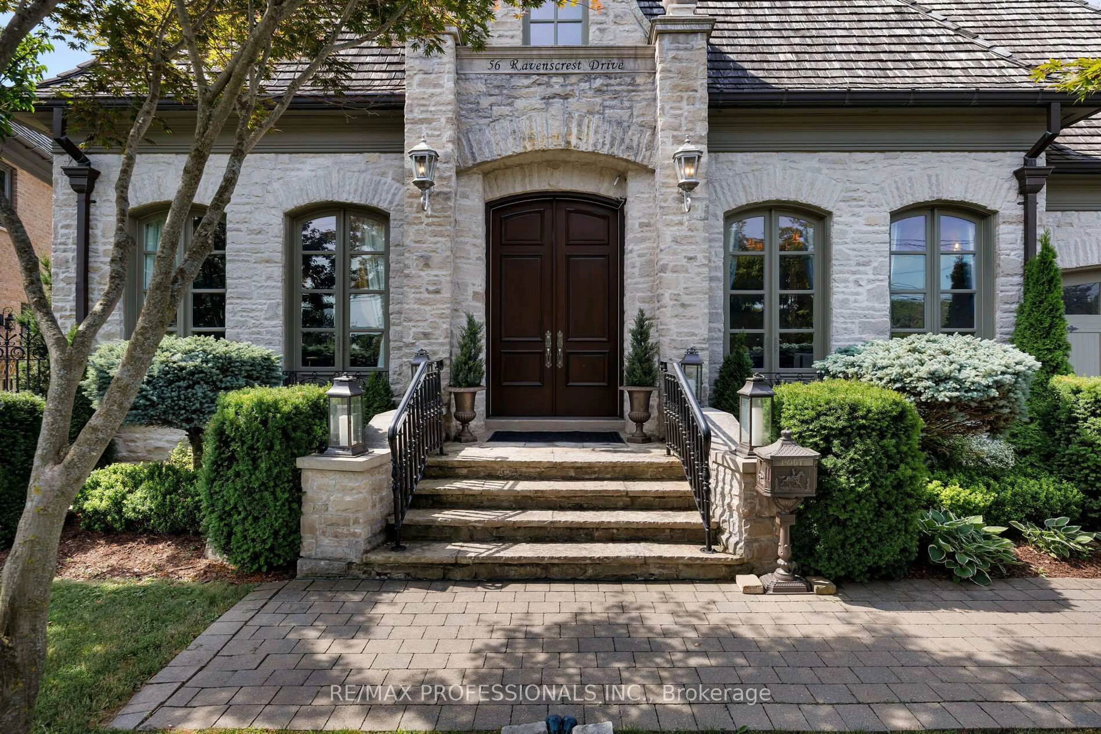 Home with brick exterior material, street for 56 Ravenscrest Dr, Toronto Ontario M9B 5M7
