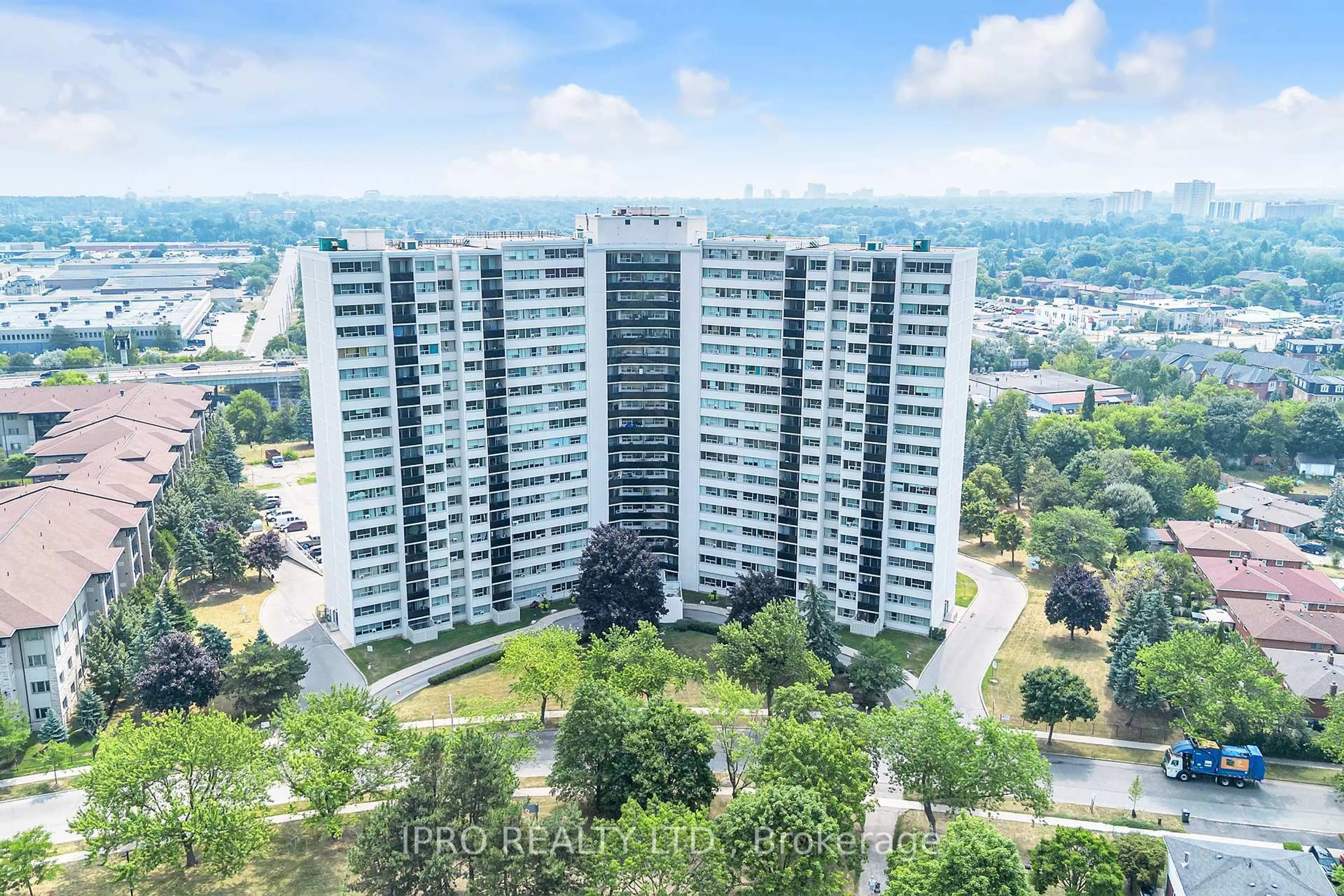 A pic from outside/outdoor area/front of a property/back of a property/a pic from drone, city buildings view from balcony for 530 Lolita Gdns #1212, Mississauga Ontario L5A 3T2