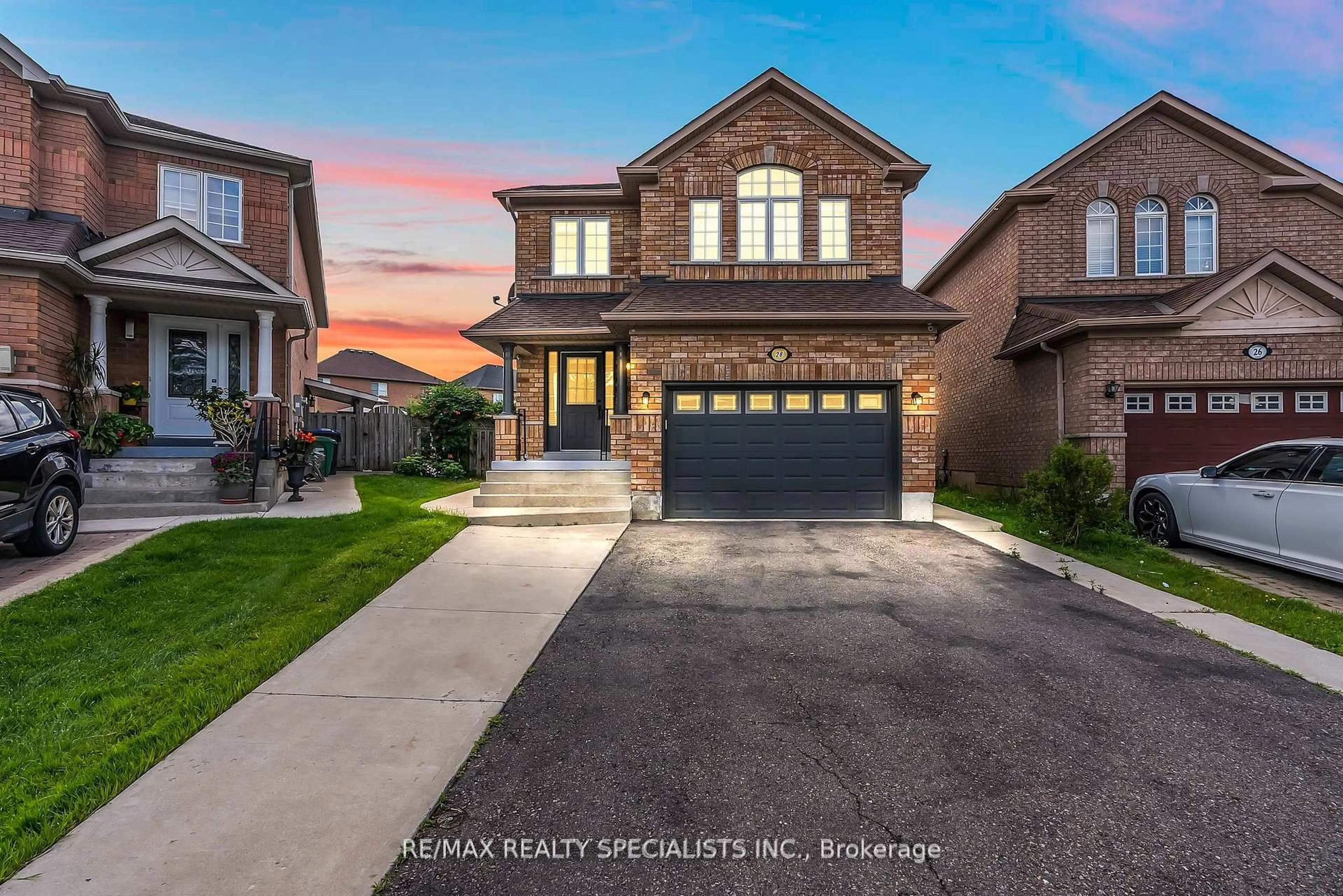 Home with brick exterior material, street for 28 Serenity Lane, Brampton Ontario L6R 2T1