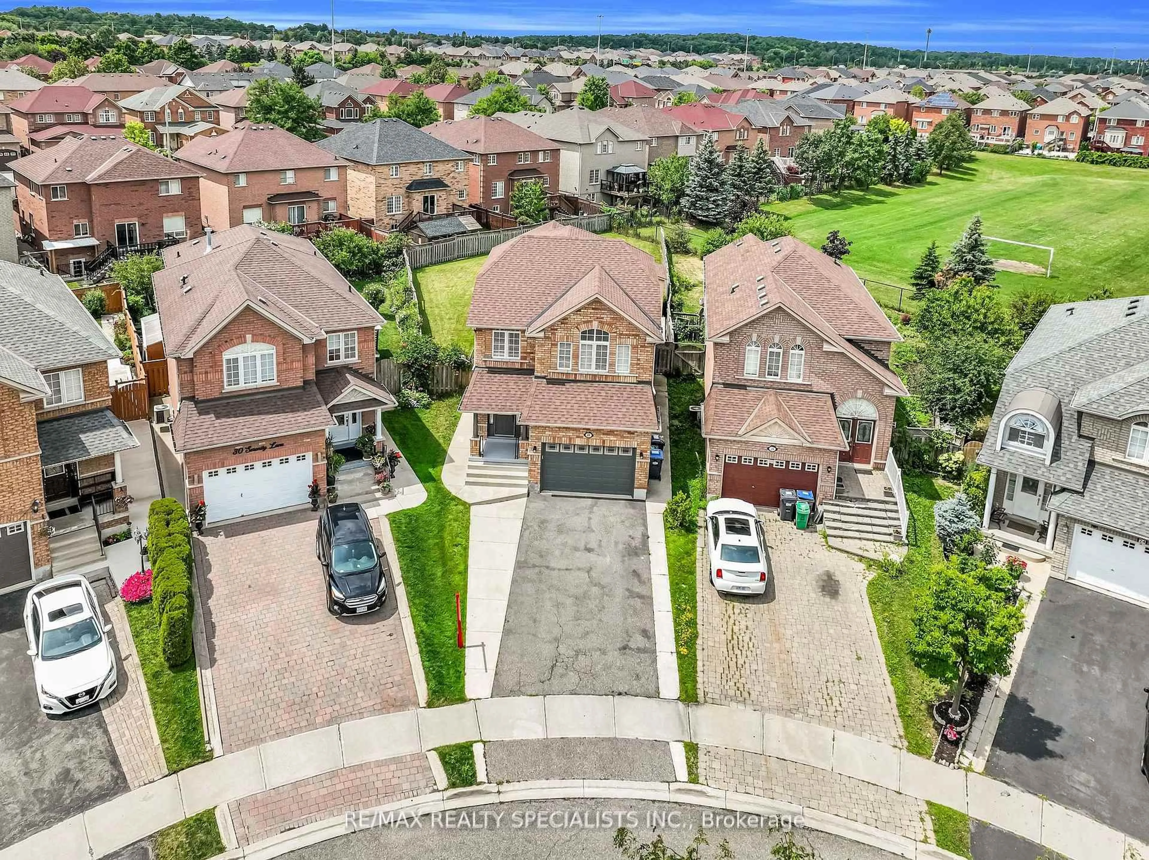 A pic from outside/outdoor area/front of a property/back of a property/a pic from drone, street for 28 Serenity Lane, Brampton Ontario L6R 2T1
