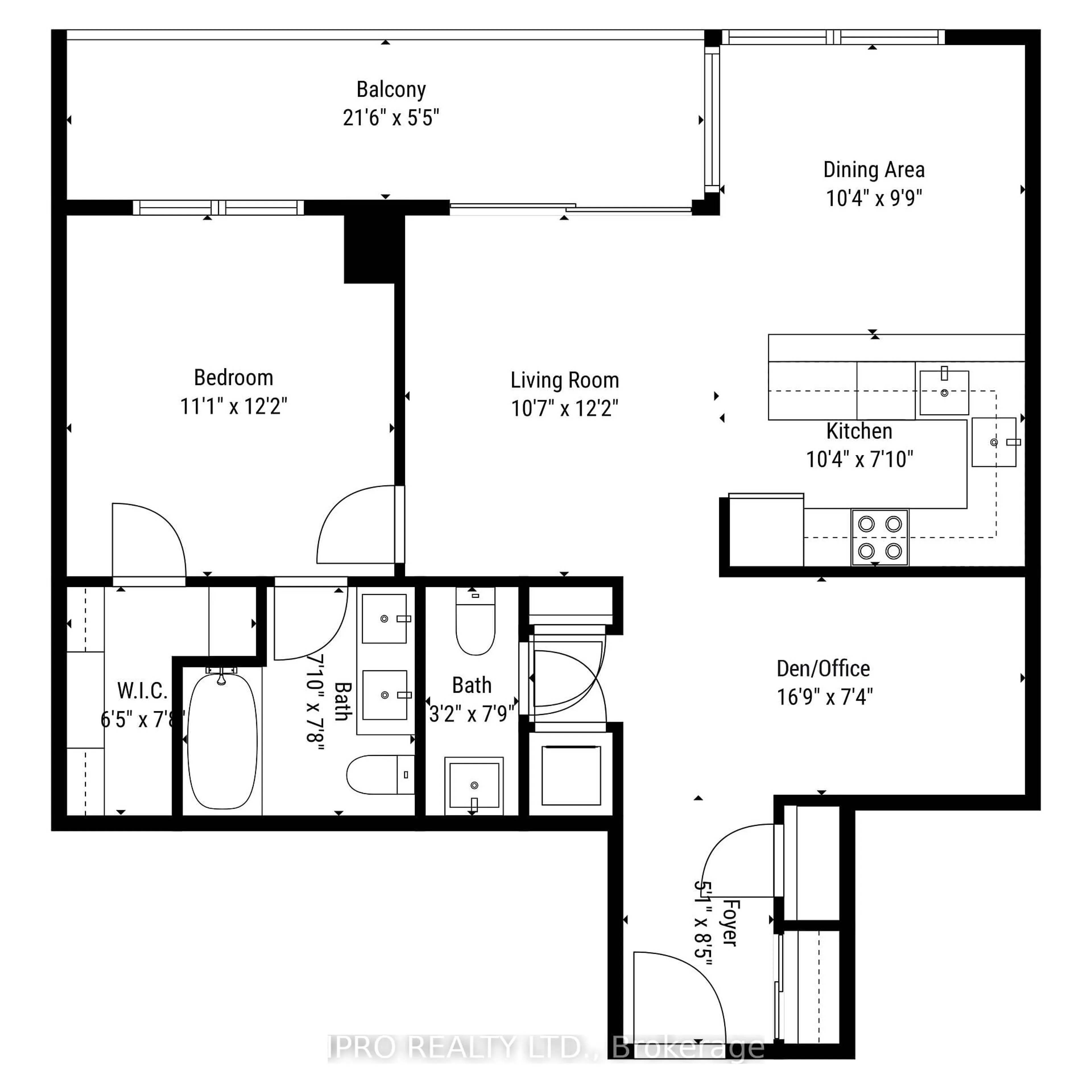 Floor plan for 1150 Parkwest Pl #503, Mississauga Ontario L5E 3K4