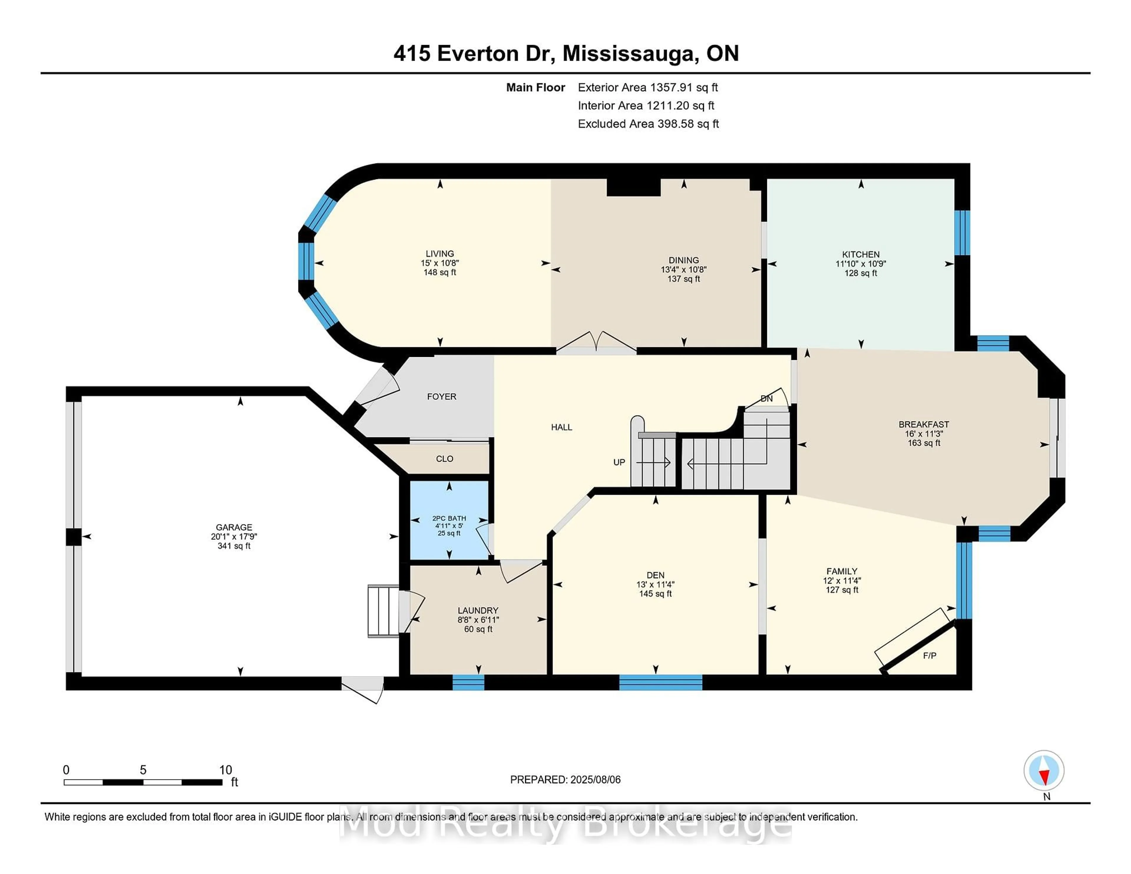 Floor plan for 415 Everton Dr, Mississauga Ontario L5R 1W2