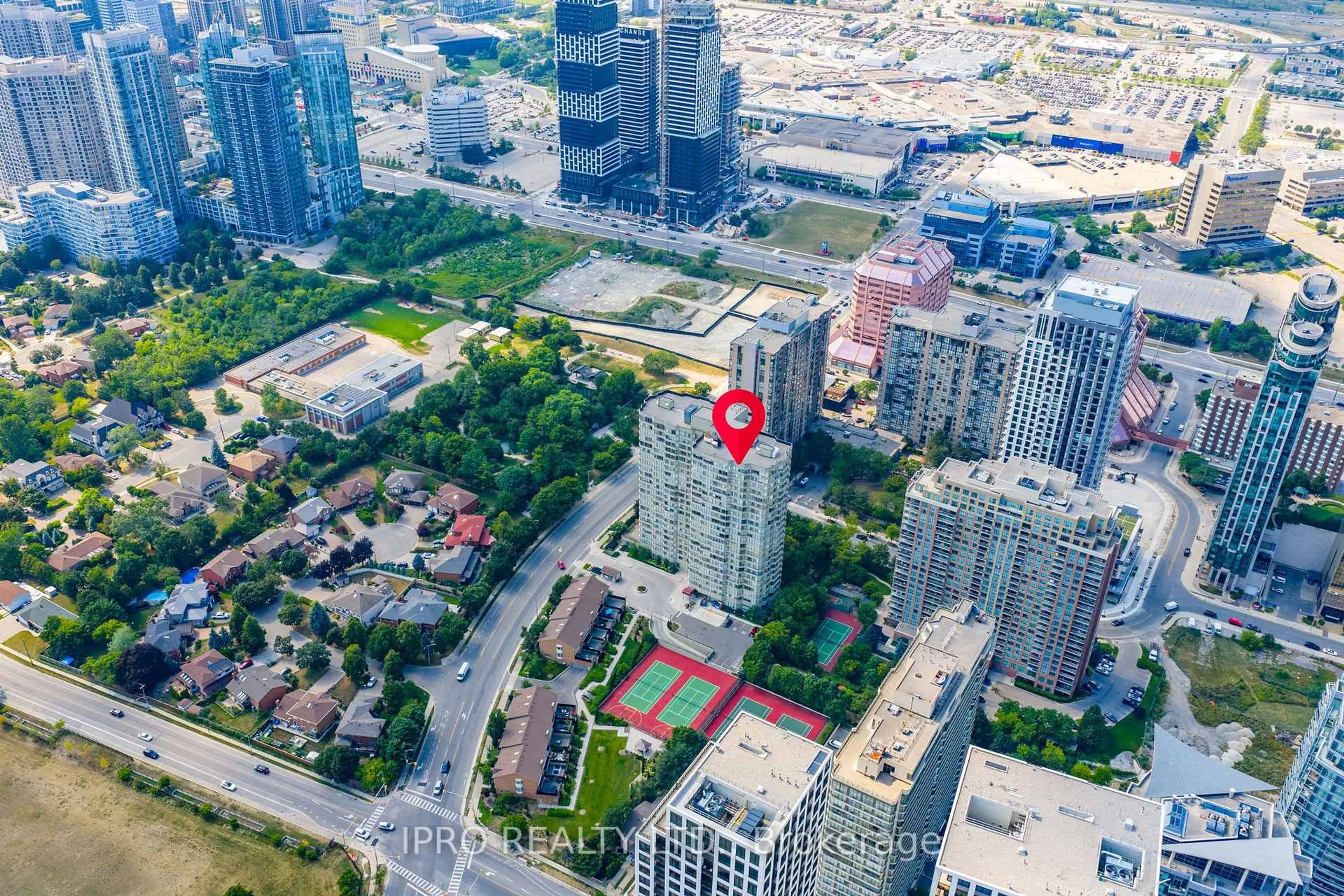 A pic from outside/outdoor area/front of a property/back of a property/a pic from drone, city buildings view from balcony for 3605 Kariya Dr #2111, Mississauga Ontario L5B 3J4