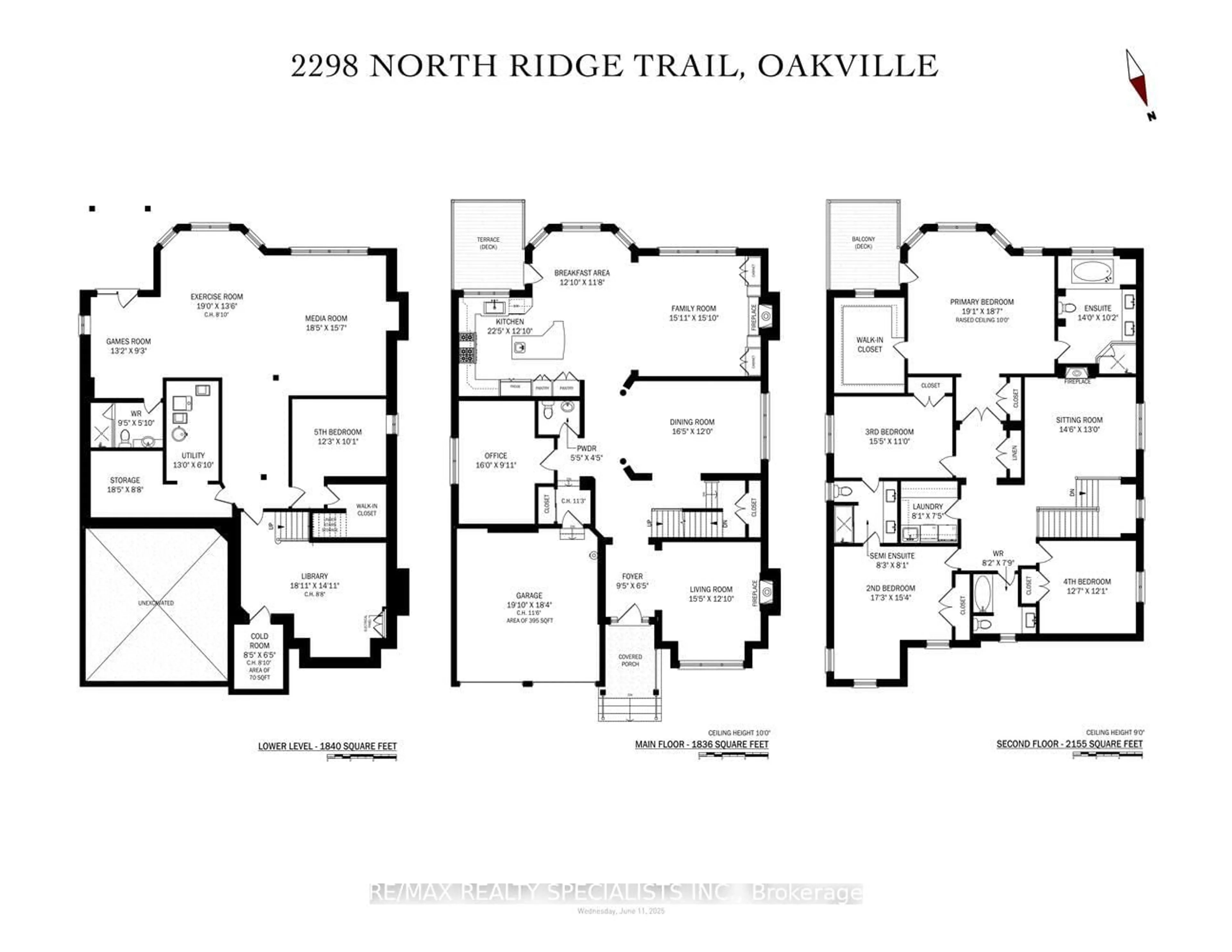 Floor plan for 2298 North Ridge Tr, Oakville Ontario L6H 0C4
