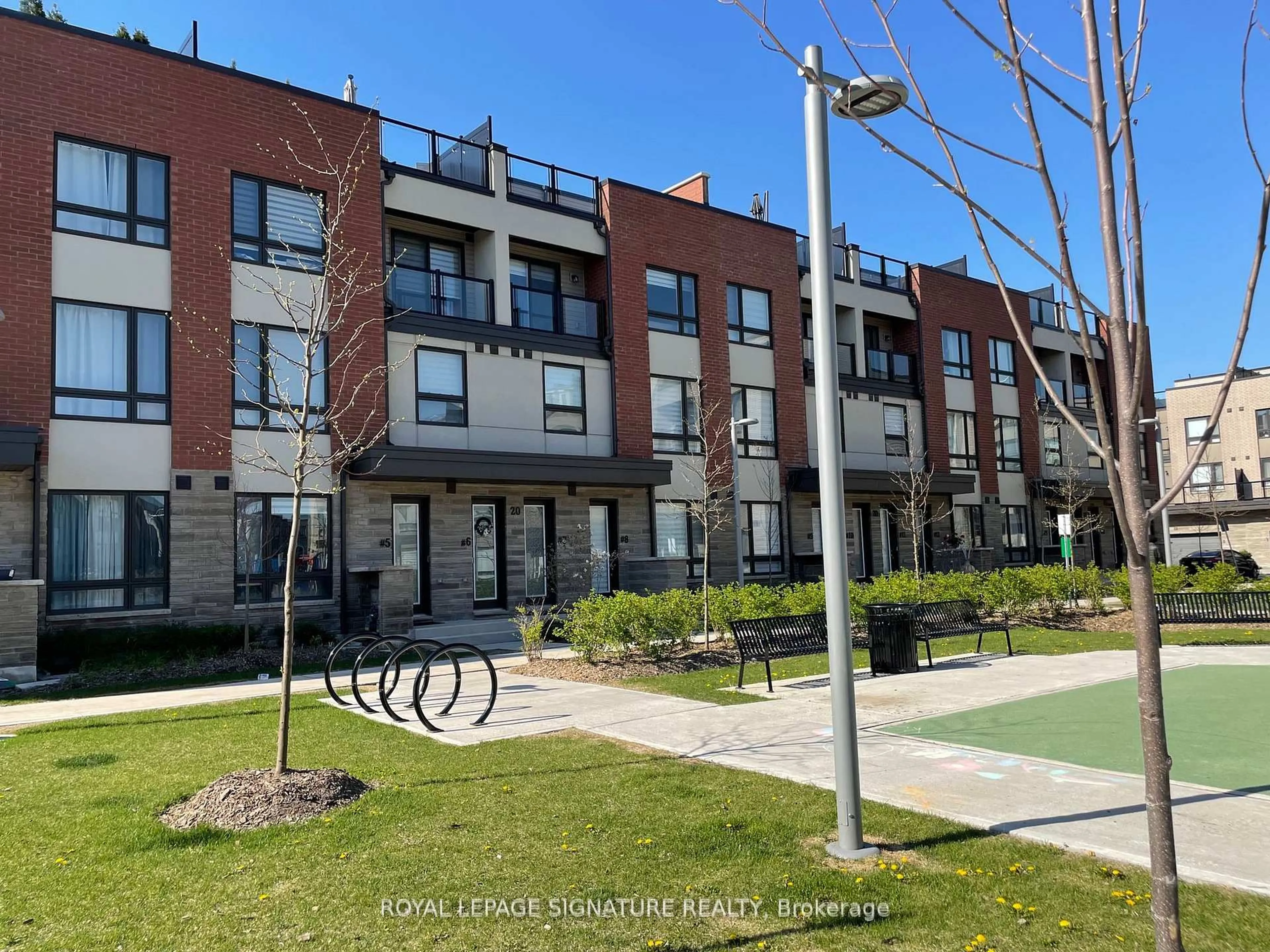 A pic from outside/outdoor area/front of a property/back of a property/a pic from drone, street for 20 Woodstream Dr #11, Toronto Ontario M9W 0G1