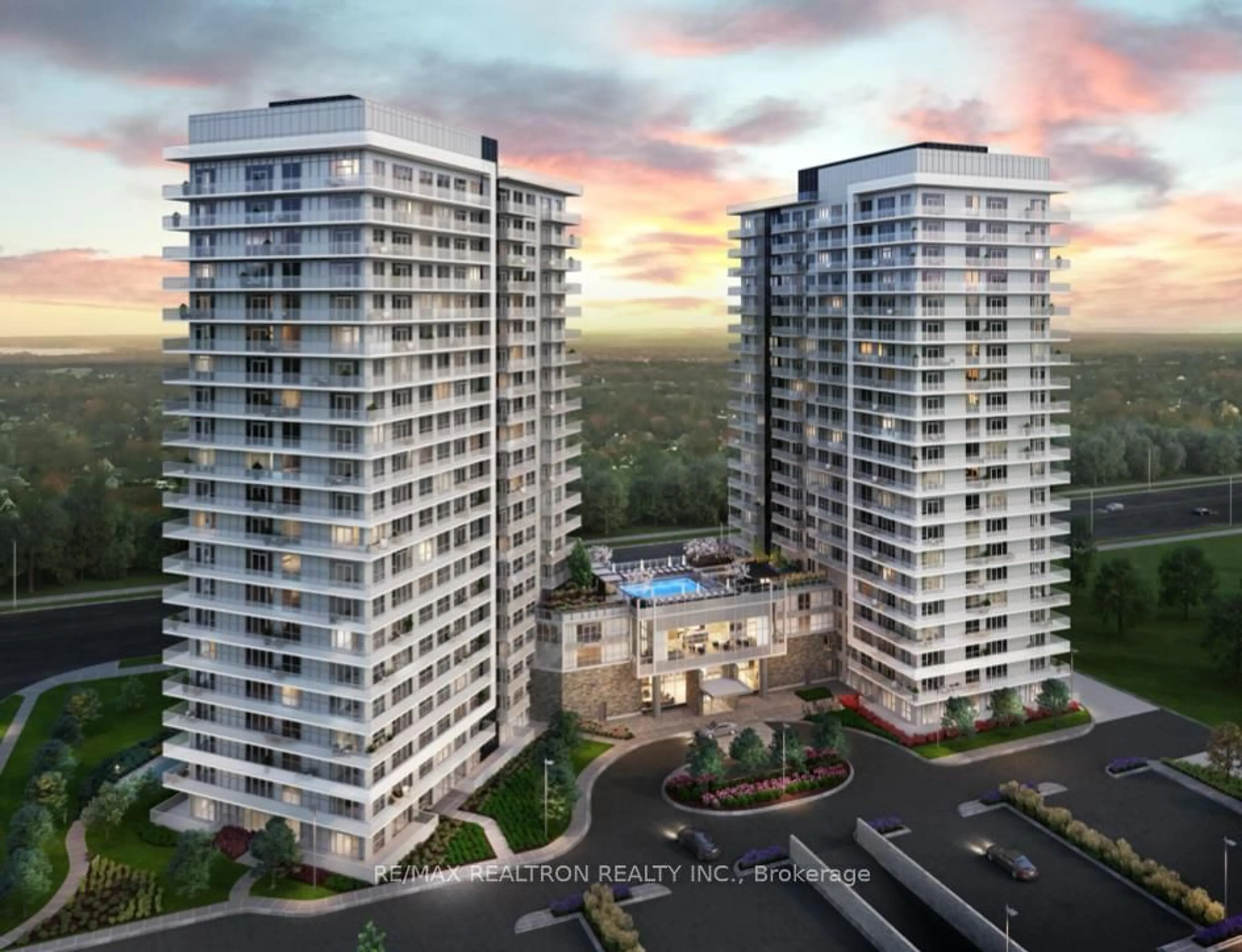 A pic from outside/outdoor area/front of a property/back of a property/a pic from drone, city buildings view from balcony for 4675 Metcalfe Ave #2003, Mississauga Ontario L5M 0Z8