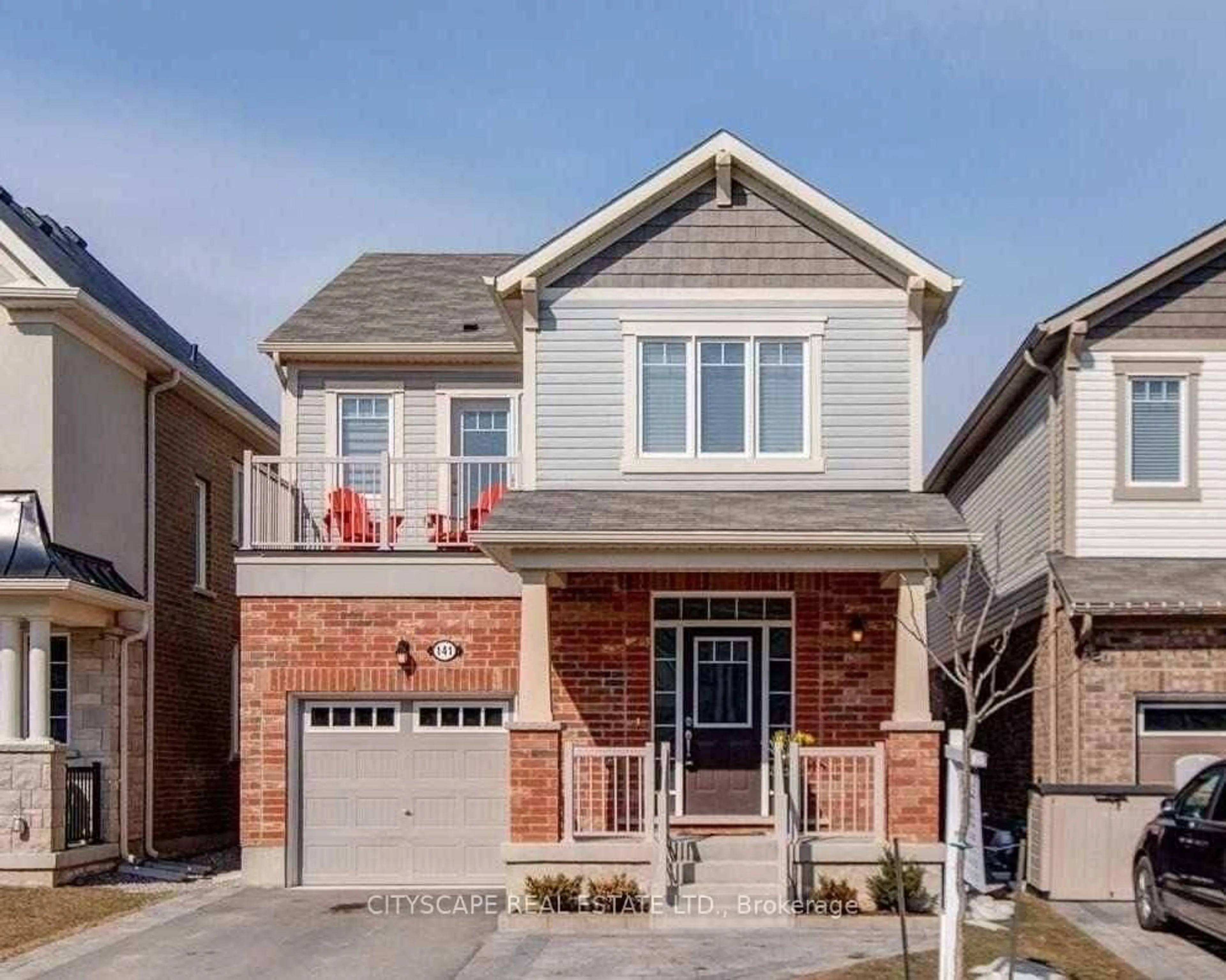 Home with brick exterior material, street for 141 Hatt Crt, Milton Ontario L9E 1G7