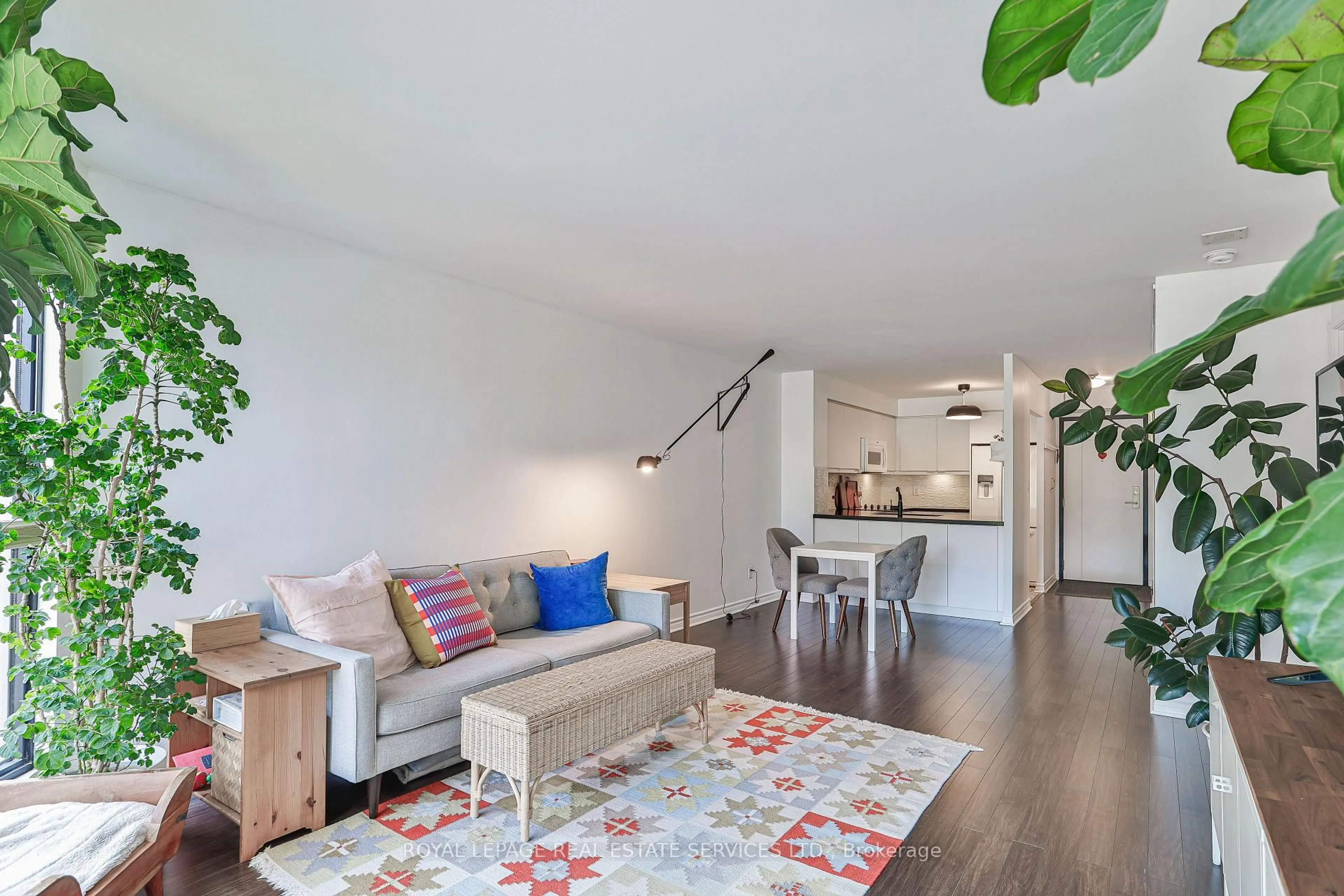 Living room with furniture, unknown for 2267 Lakeshore Blvd #216, Toronto Ontario M8V 3X2