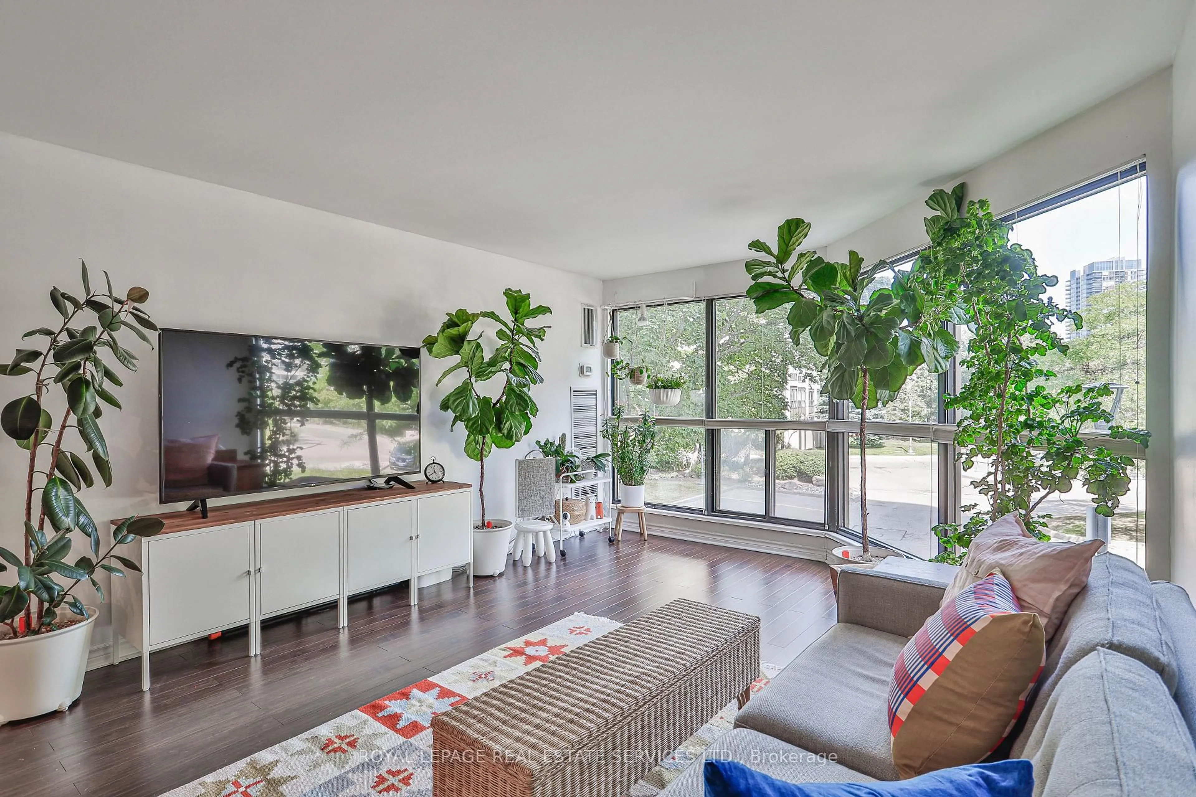Living room with furniture, unknown for 2267 Lakeshore Blvd #216, Toronto Ontario M8V 3X2