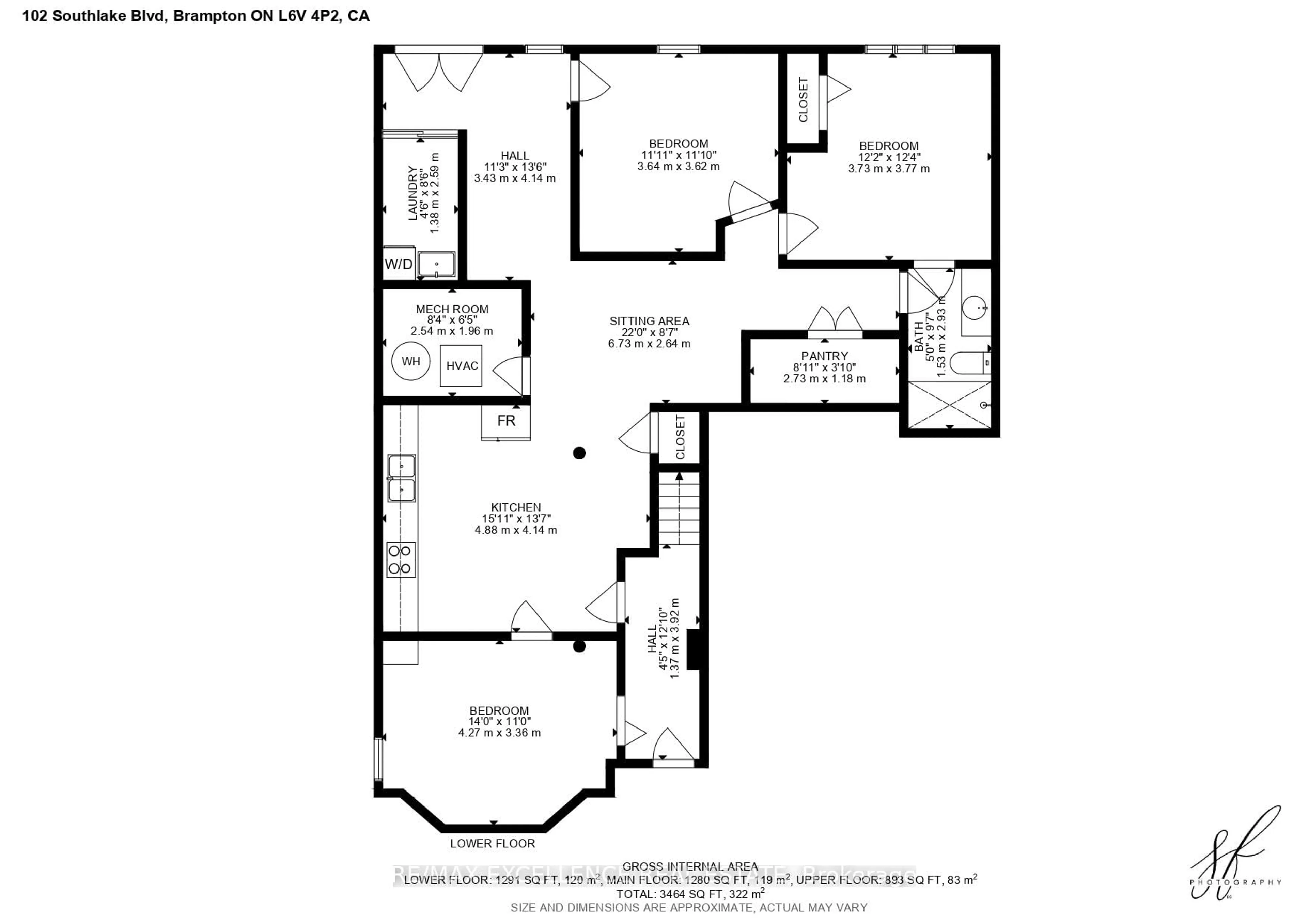 Floor plan for 102 Southlake Blvd, Brampton Ontario L6V 4P2