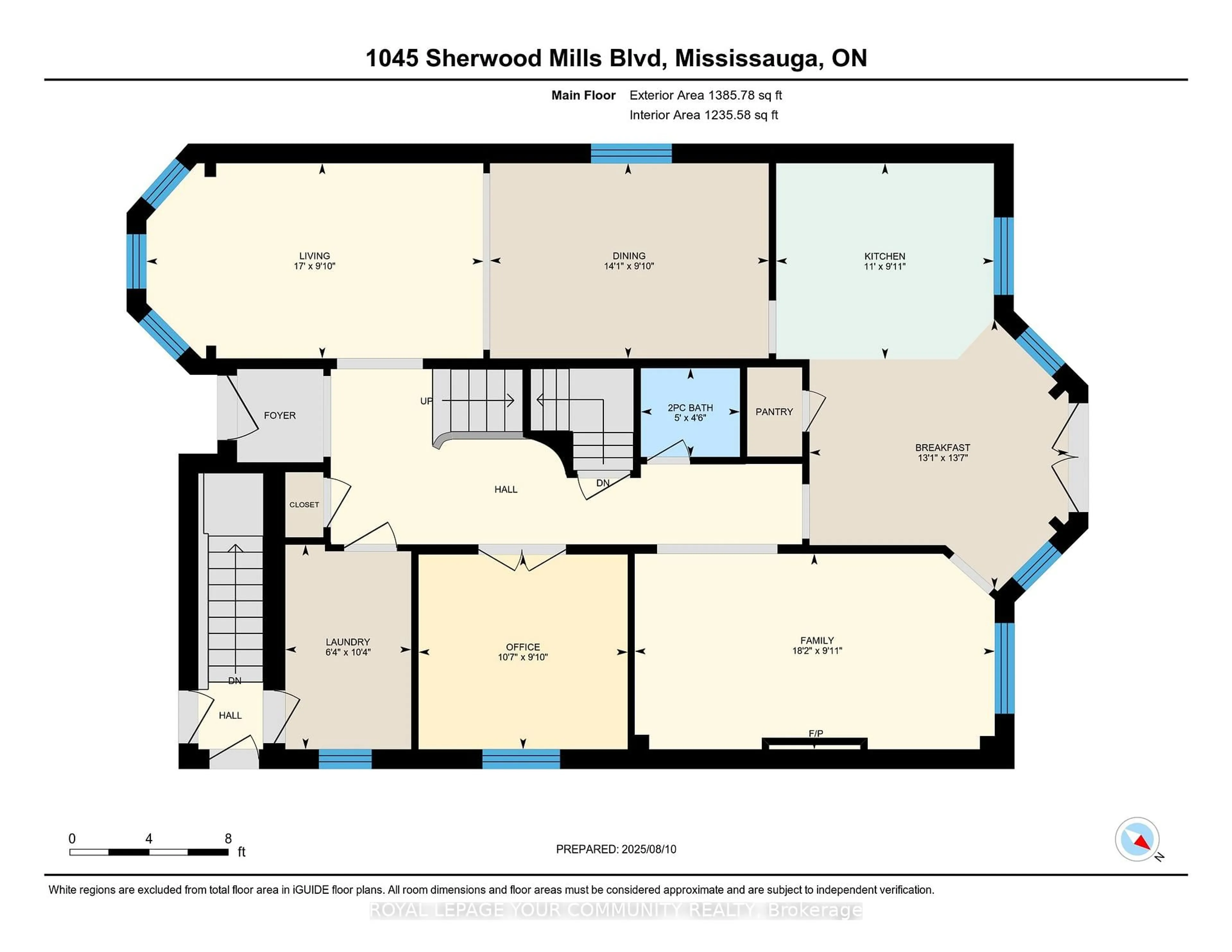 Floor plan for 1045 Sherwood MIlls Blvd, Mississauga Ontario L5V 1R3
