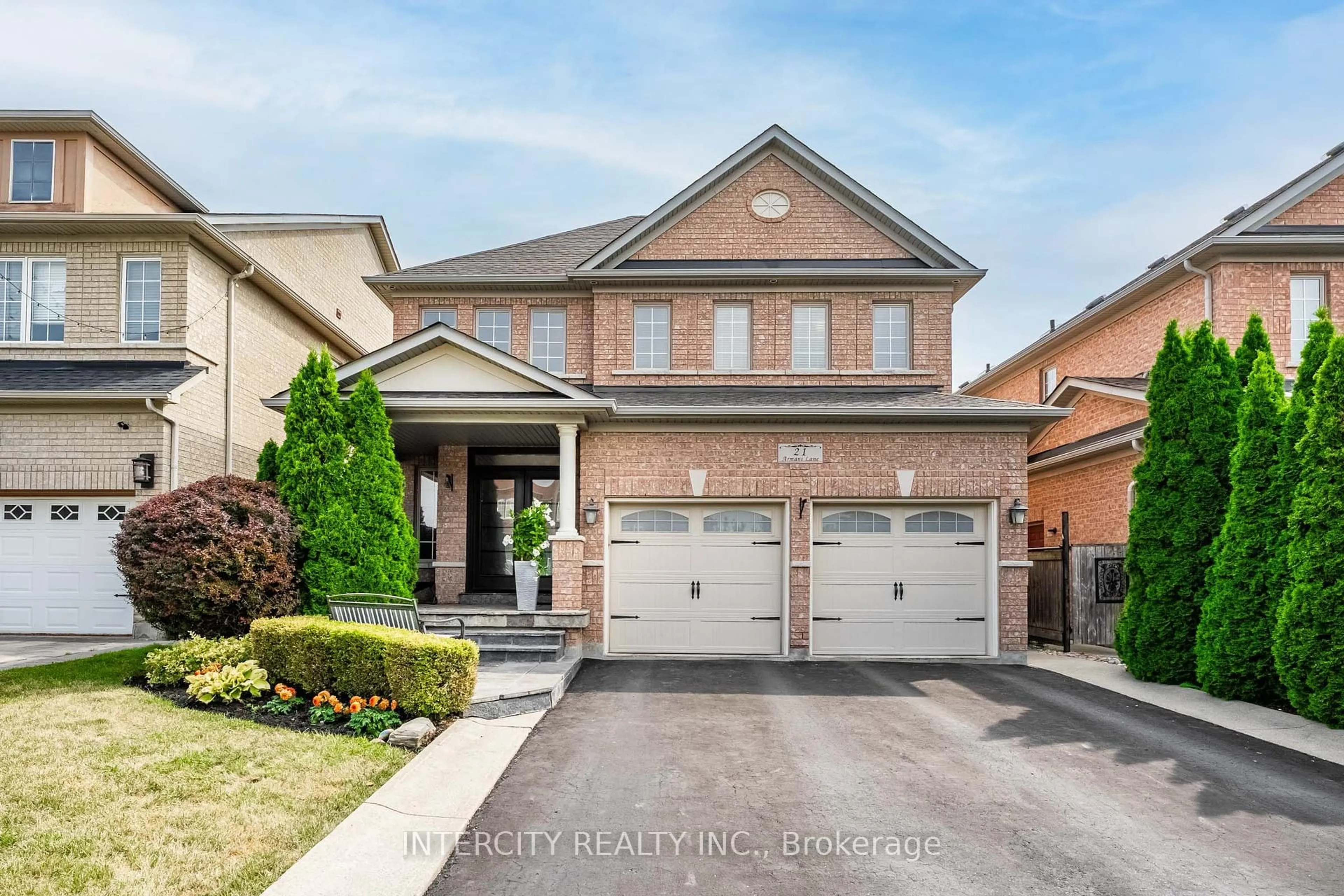 Home with brick exterior material, street for 21 Armani Lane, Brampton Ontario L6P 2K2