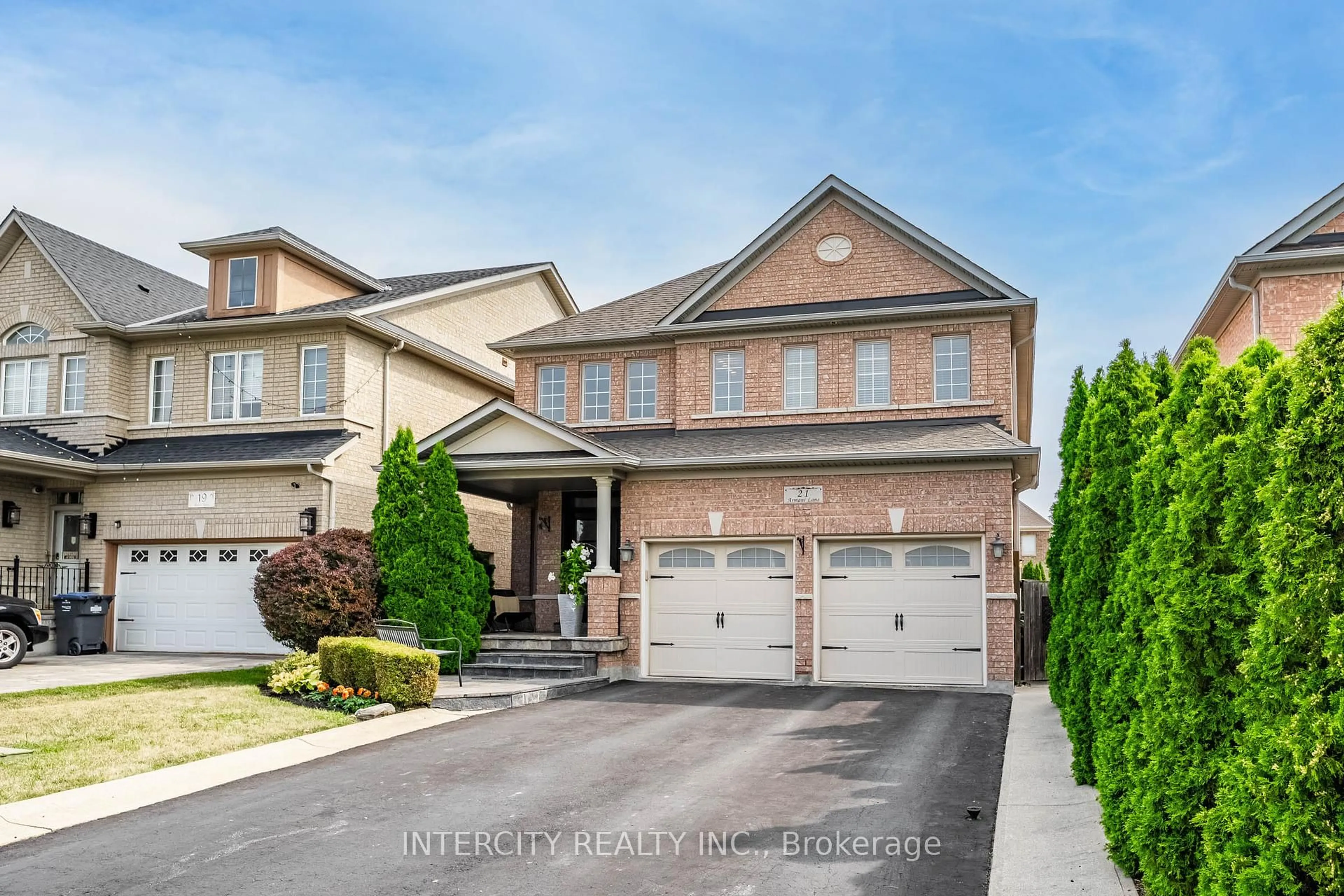 Home with brick exterior material, street for 21 Armani Lane, Brampton Ontario L6P 2K2