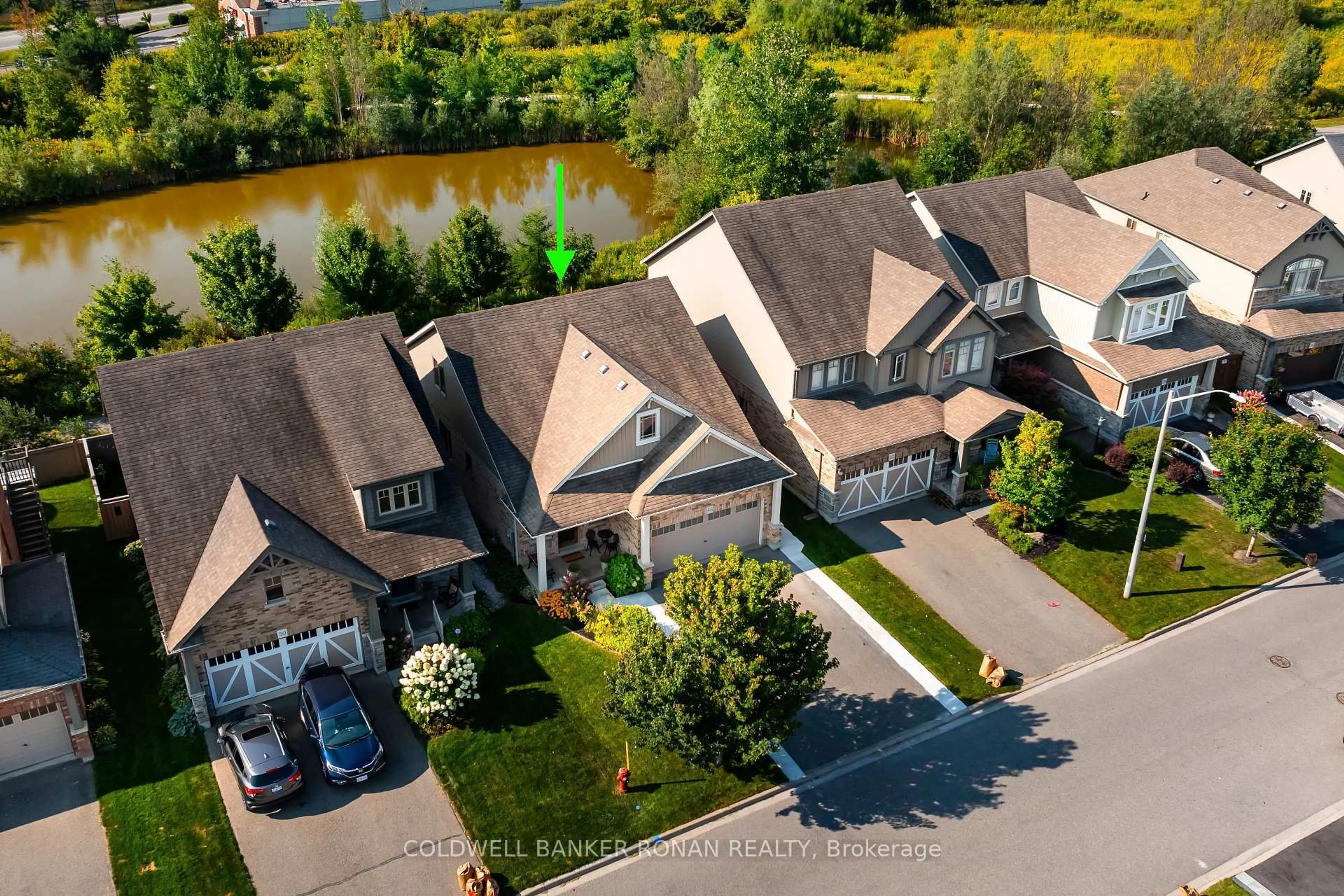 A pic from outside/outdoor area/front of a property/back of a property/a pic from drone, water/lake/river/ocean view for 46 Preston Dr, Orangeville Ontario L9W 0C6