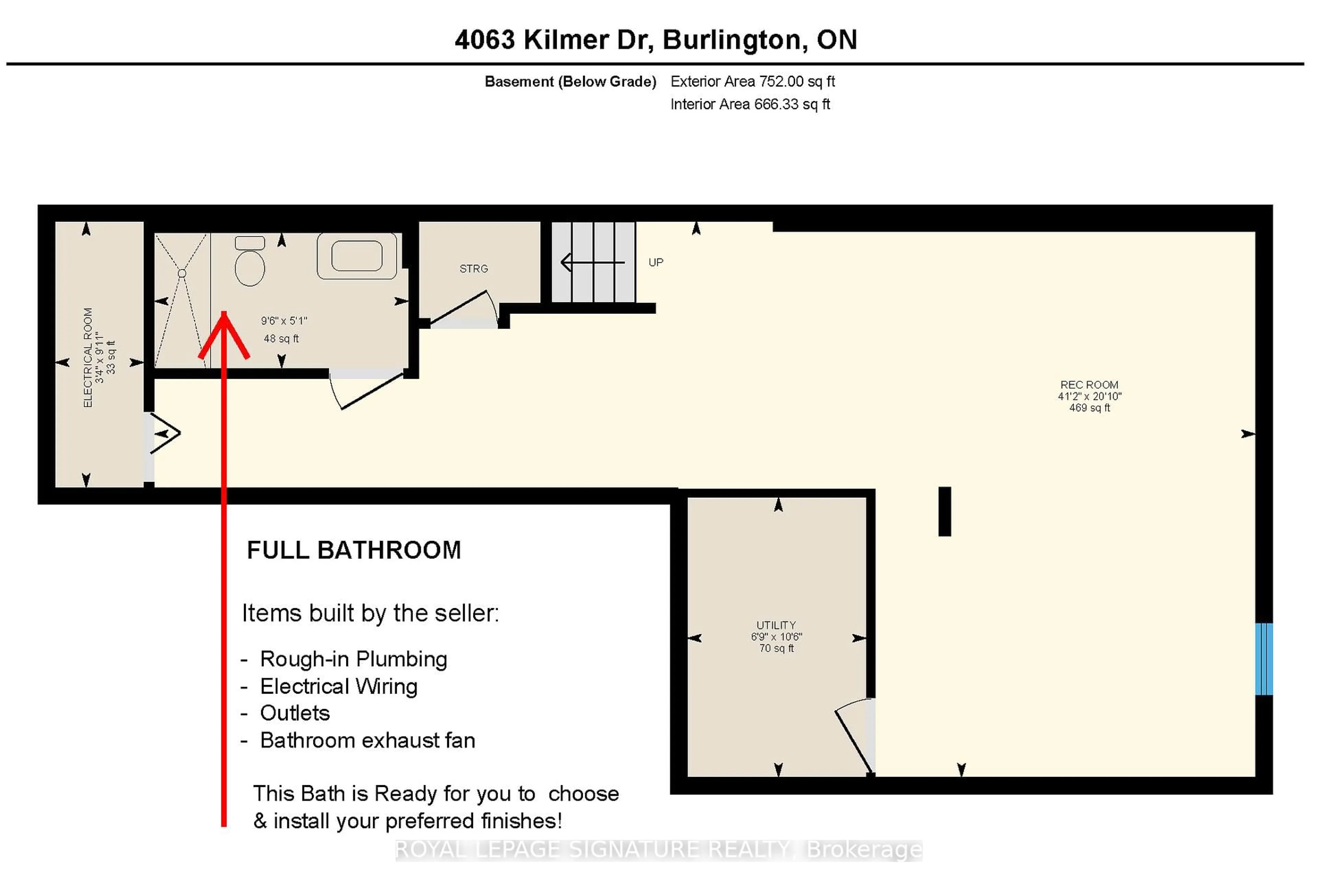Floor plan for 4063 Kilmer Dr, Burlington Ontario L7M 5A6