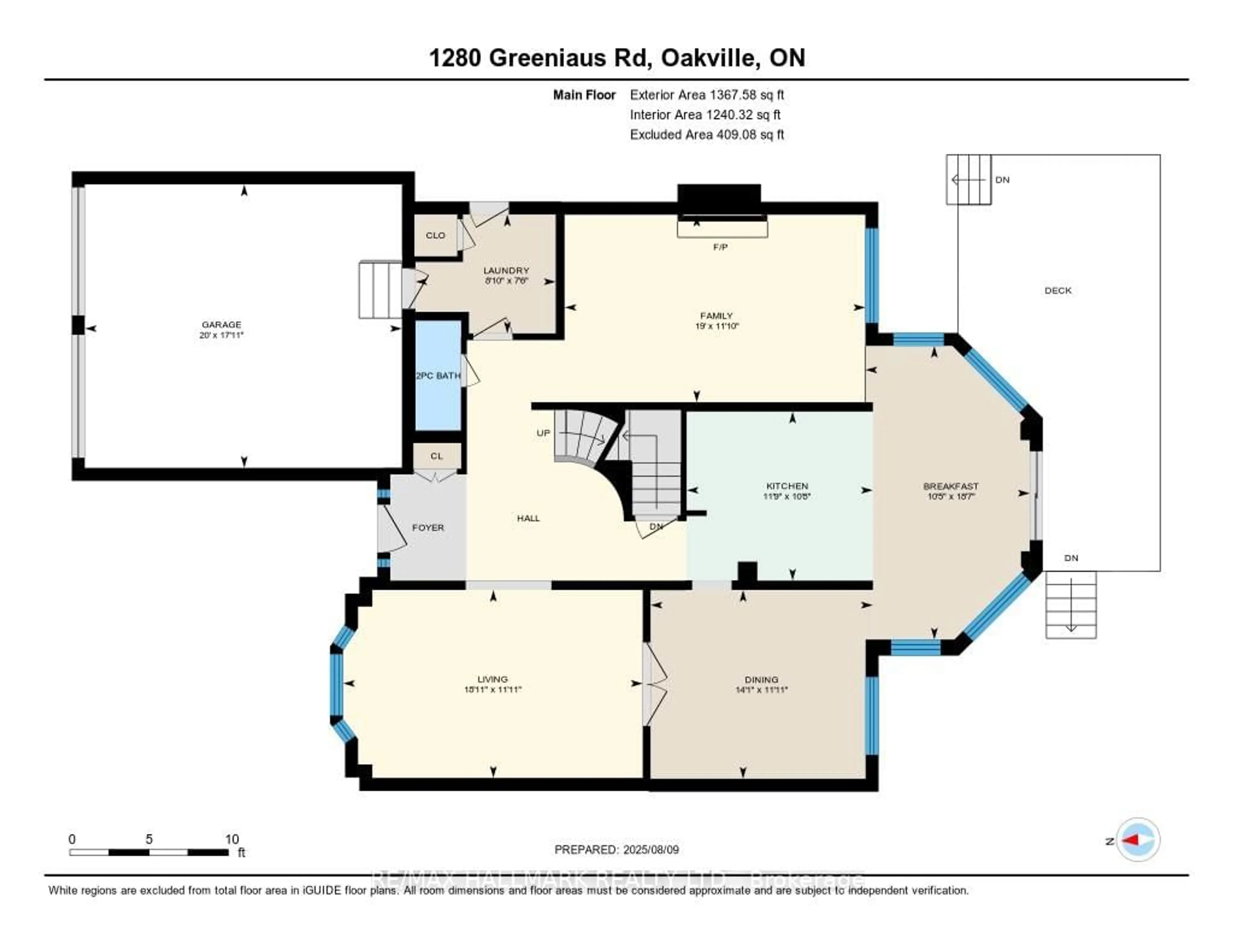 Floor plan for 1280 Greeniaus Rd, Oakville Ontario L6J 6Y5