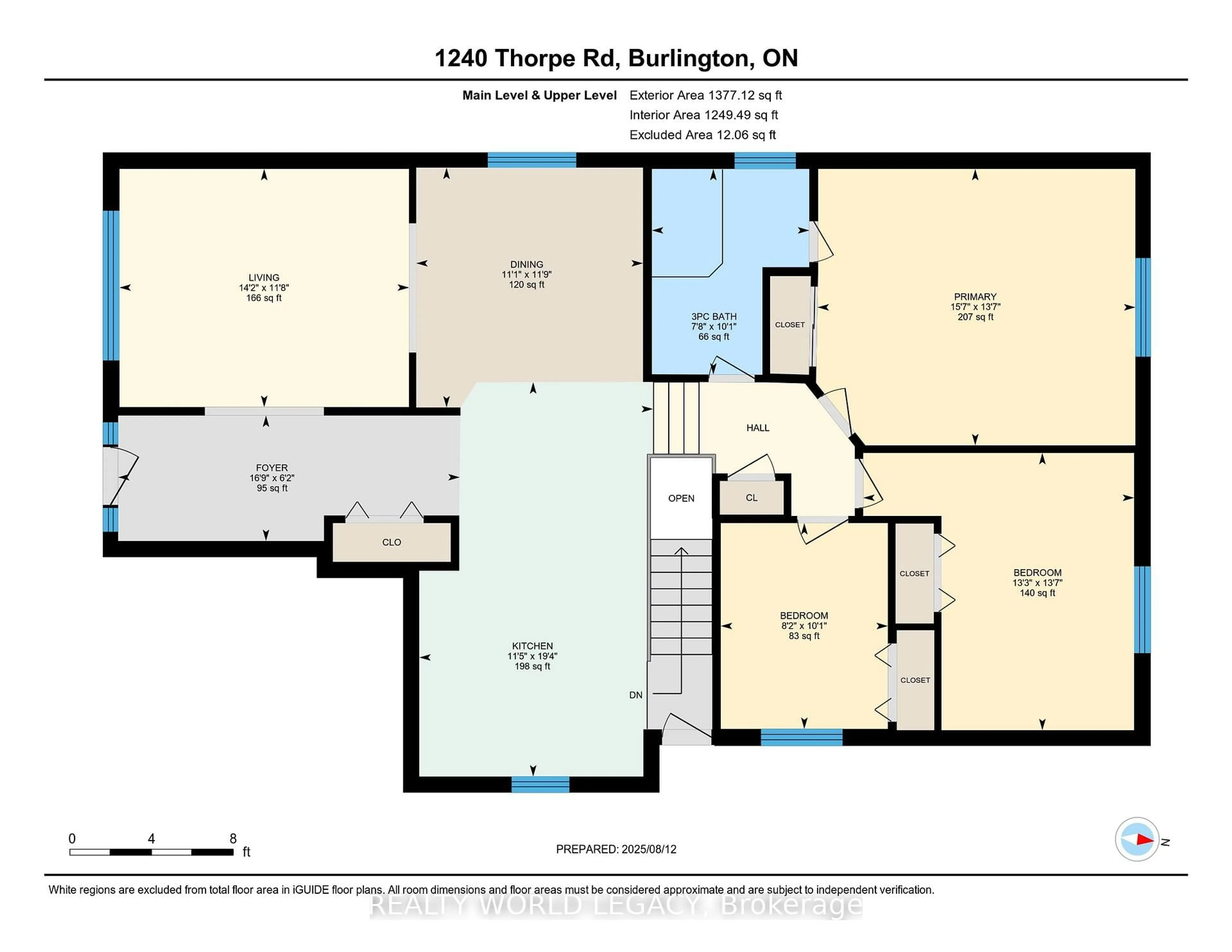 Floor plan for 1240 Thorpe Rd, Burlington Ontario L7S 2C9
