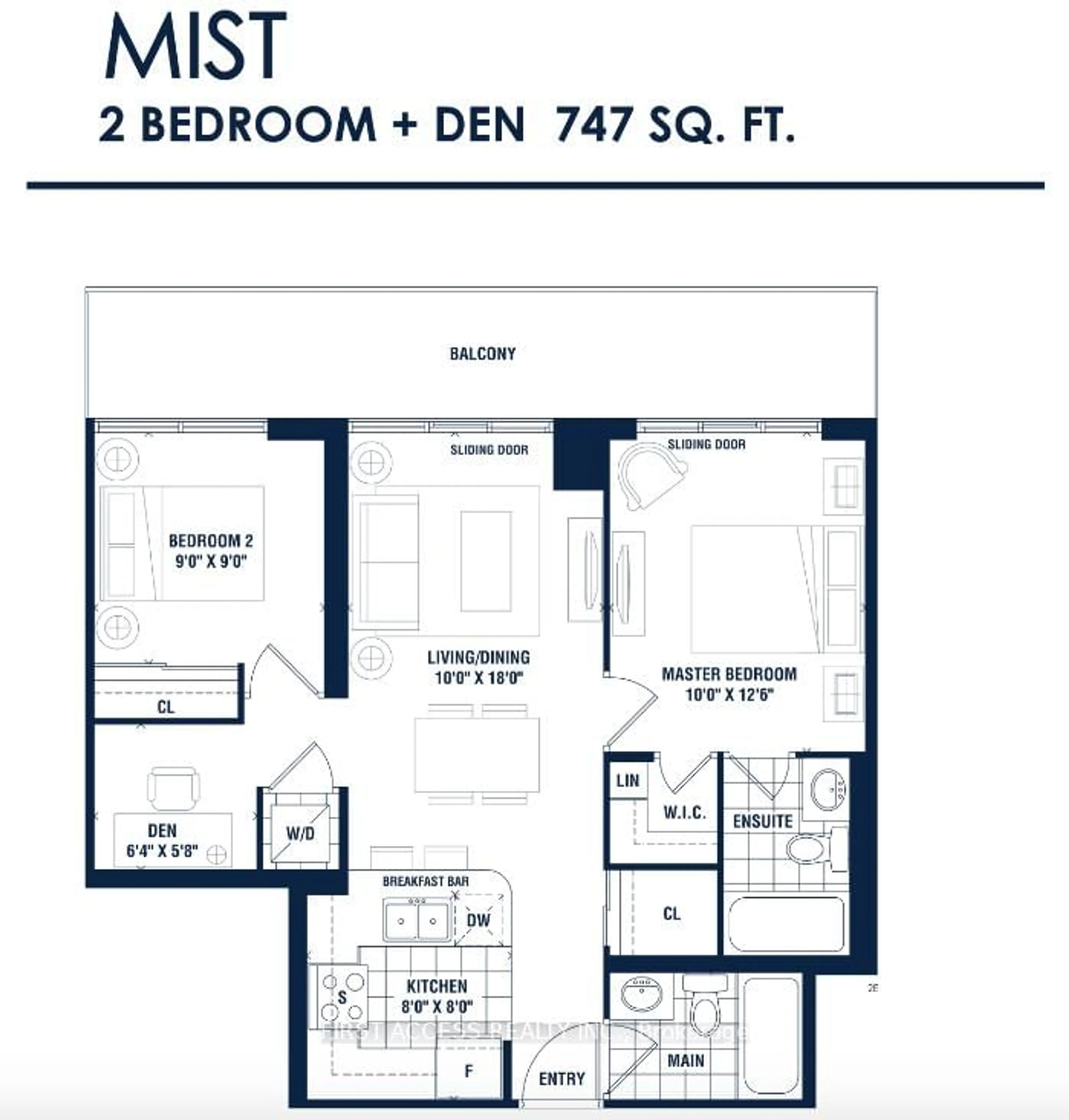 Floor plan for 39 Annie Craig Dr #617, Toronto Ontario M8V 0C5