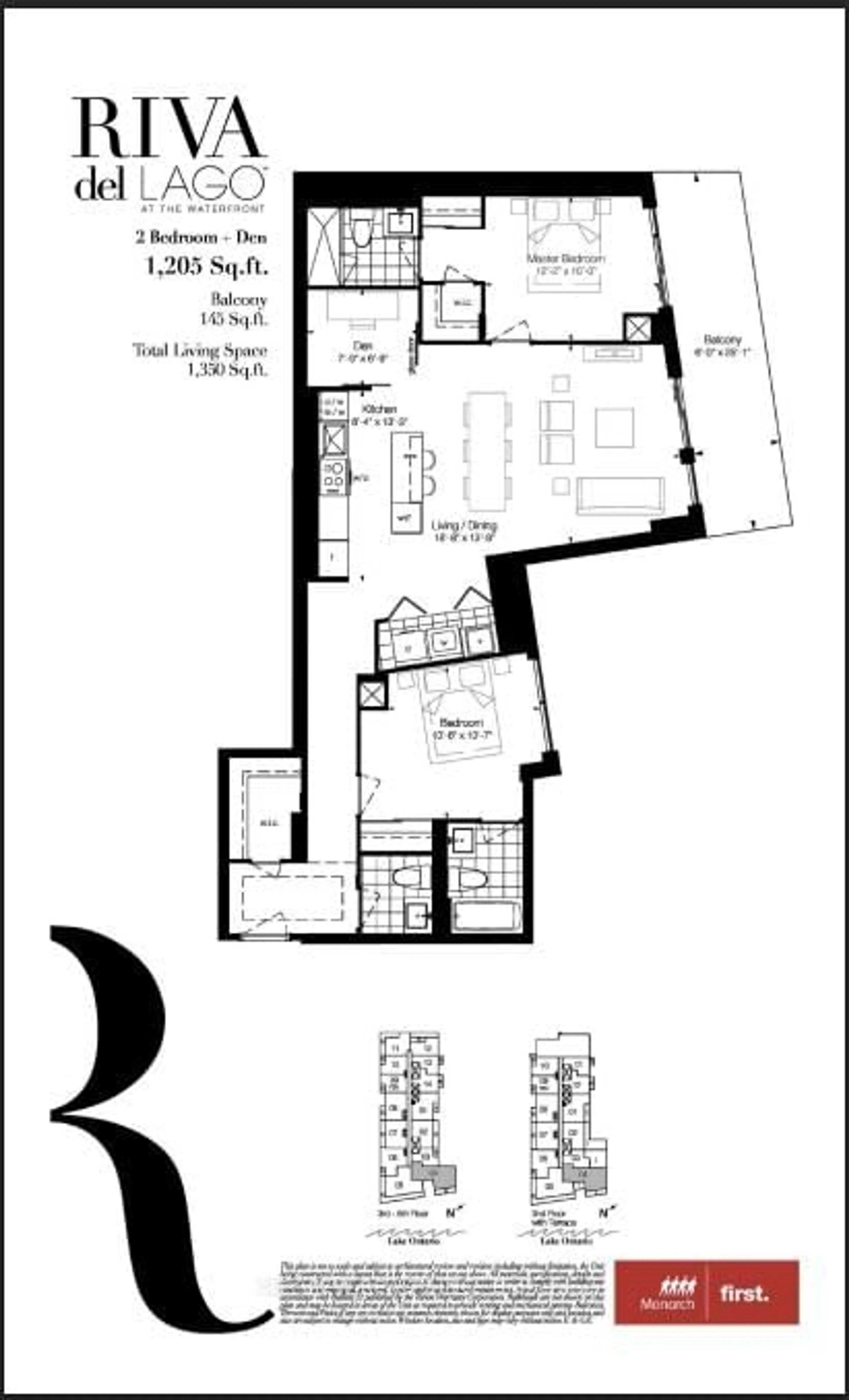 Floor plan for 110 Marine Parade Dr #304, Toronto Ontario M8V 0B6
