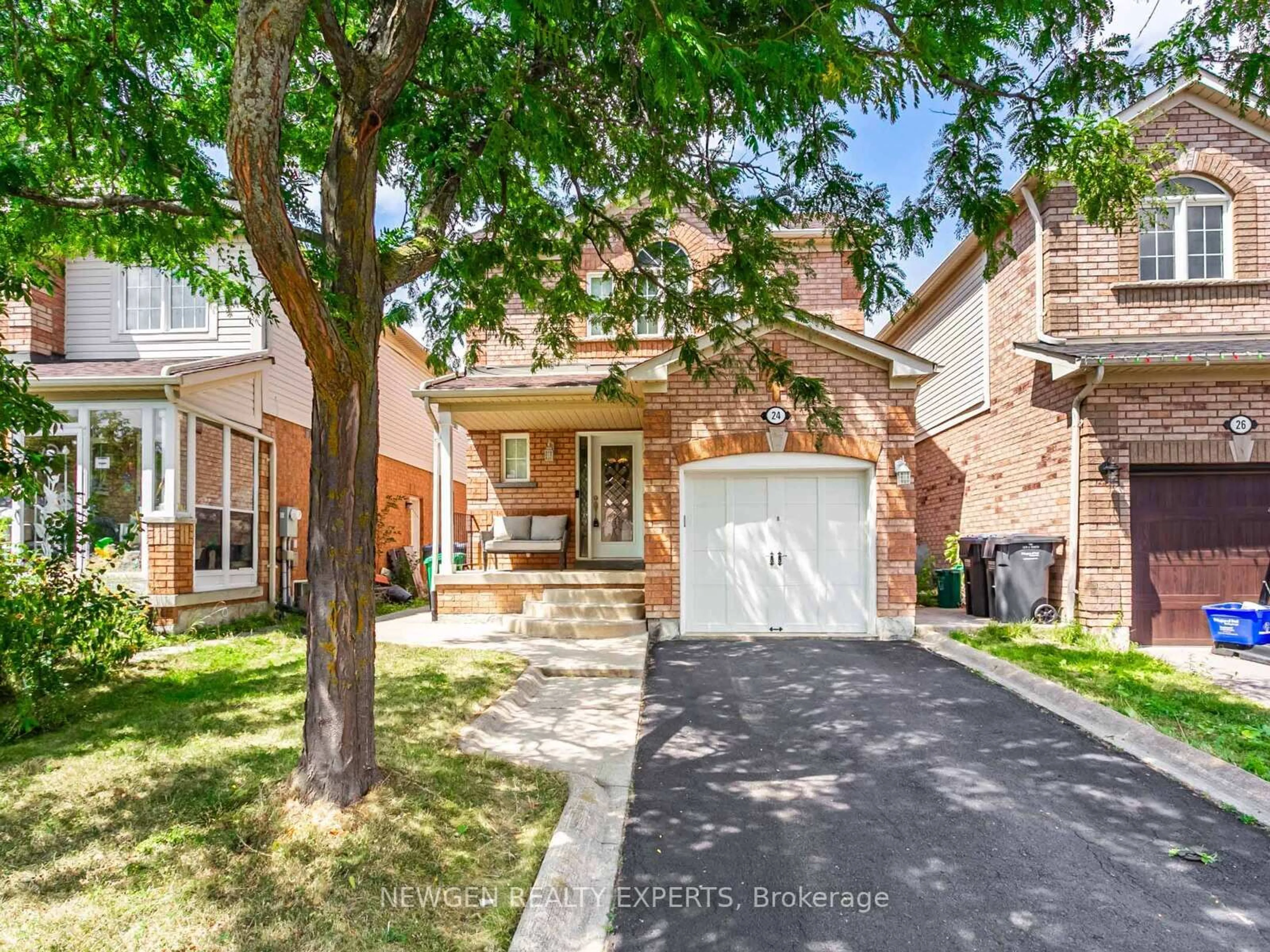 Home with brick exterior material, street for 24 Bearwood St, Brampton Ontario L7A 1Y4