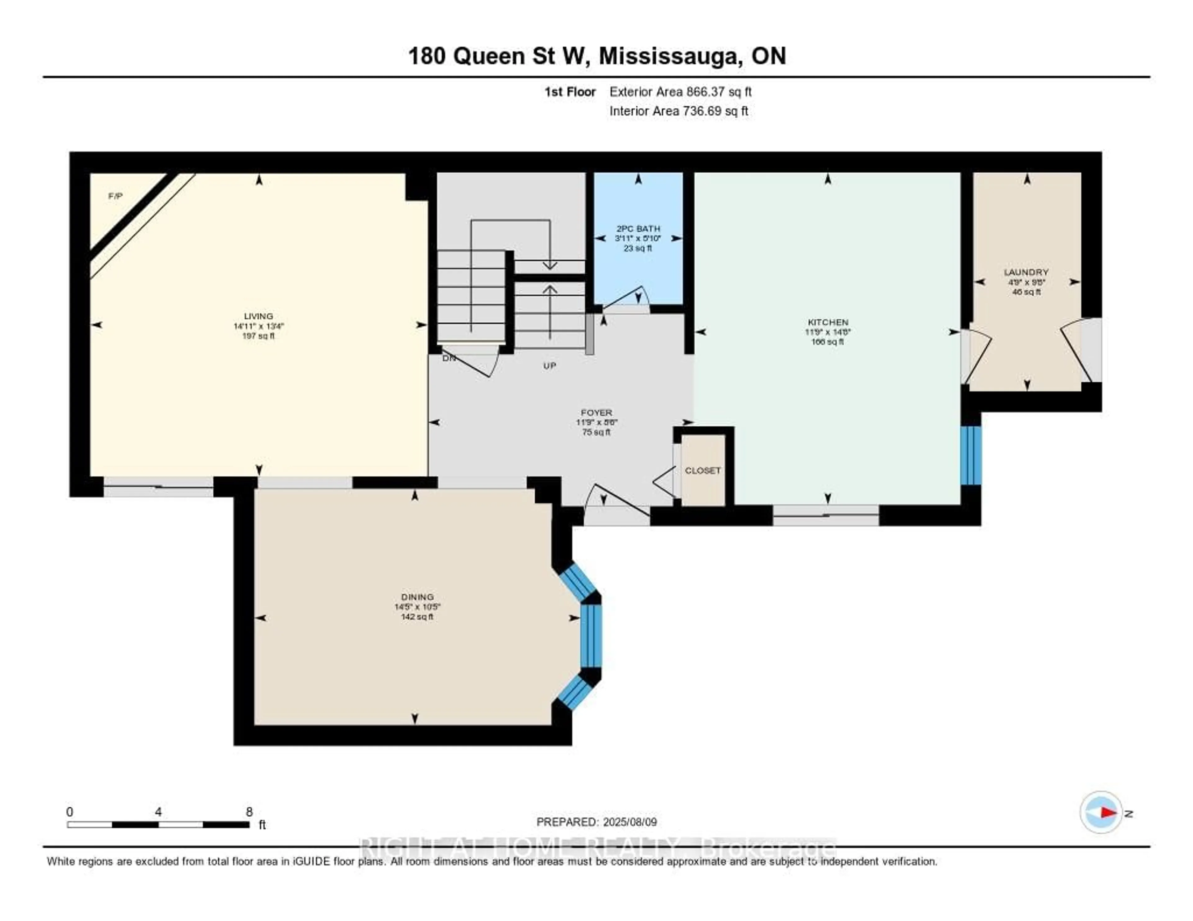 Floor plan for 180 Queen St, Mississauga Ontario L5H 1L6